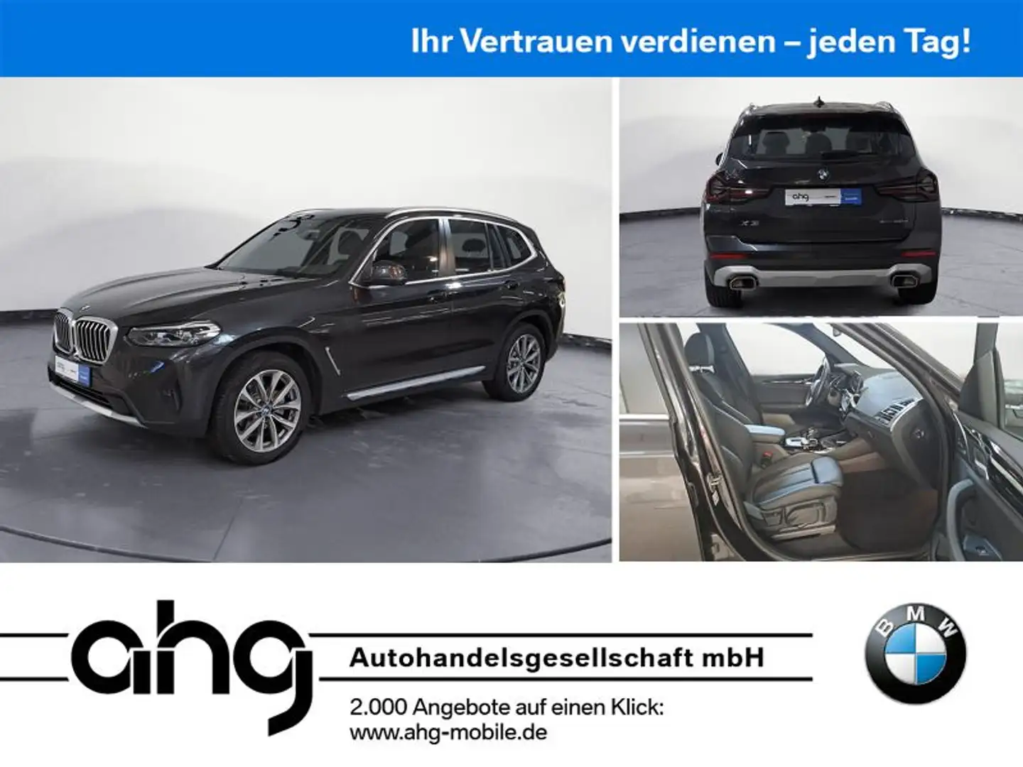 BMW X3 xDrive20d AT Aut. Klimaaut. Sportsitze Grau - 1