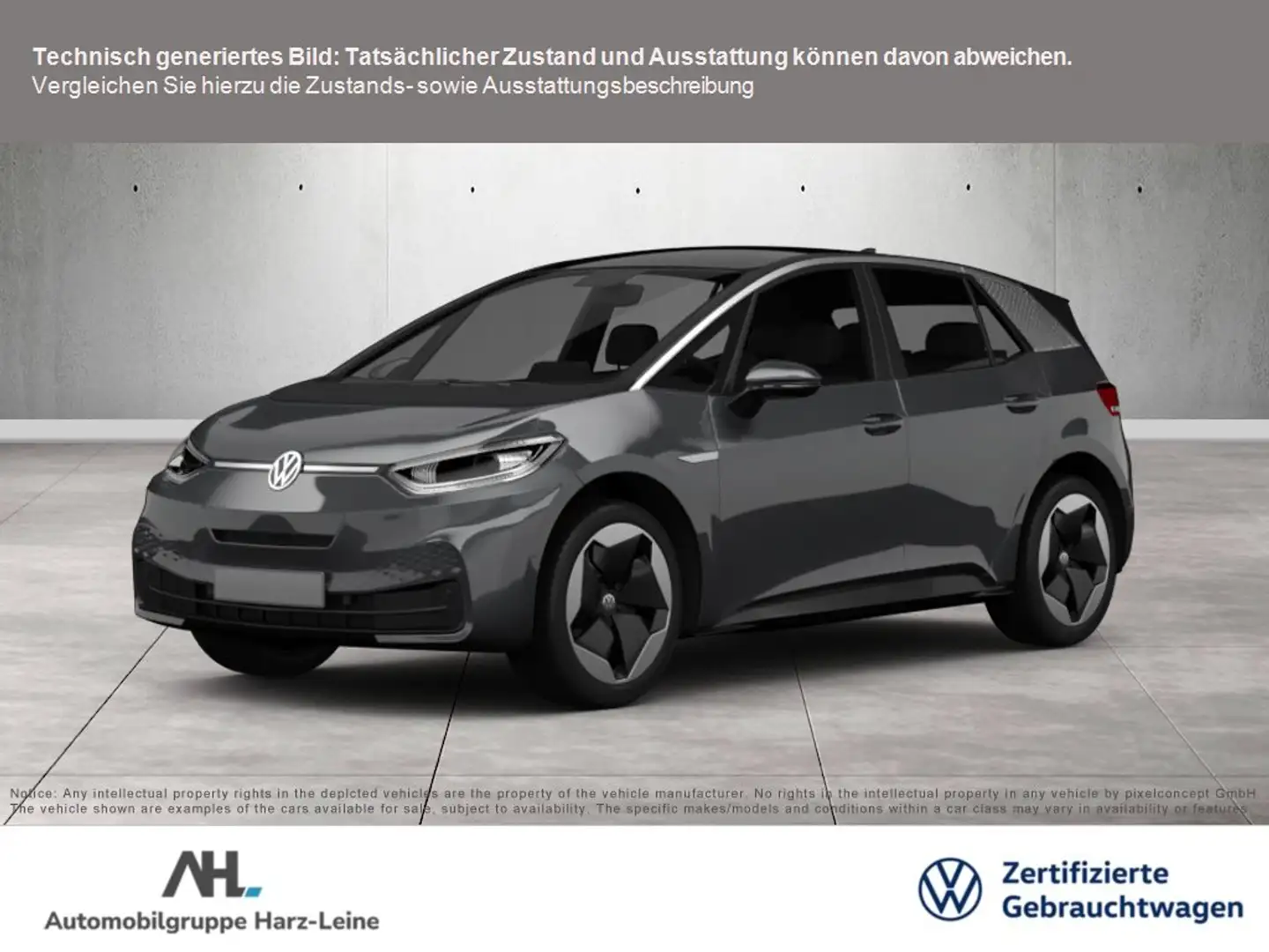 Volkswagen ID.3 PURE PERFOTRMANCE+BATTERIEPROTOKOLL+LED-MATRIX+ACC Gris - 1
