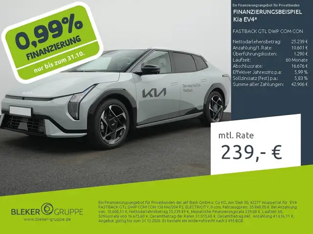 Kia EV4 FASTBACK GTL DWP COM CON