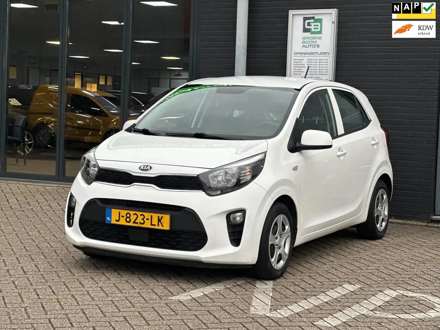 Kia Picanto 1.0 DPi ComfortLine 5p/1STE EIG/AIRCO/NL-AUTO NAP! Wit - 1