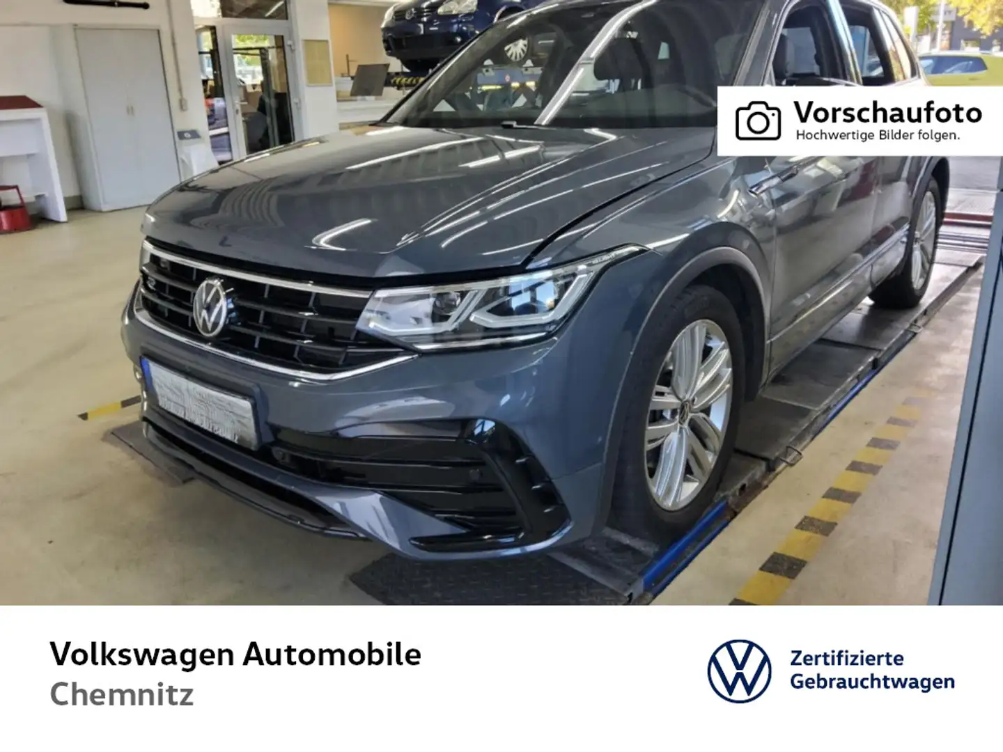 Volkswagen Tiguan 2.0 TDI R-Line 4Motion AHK Harman Kardon Grau - 1