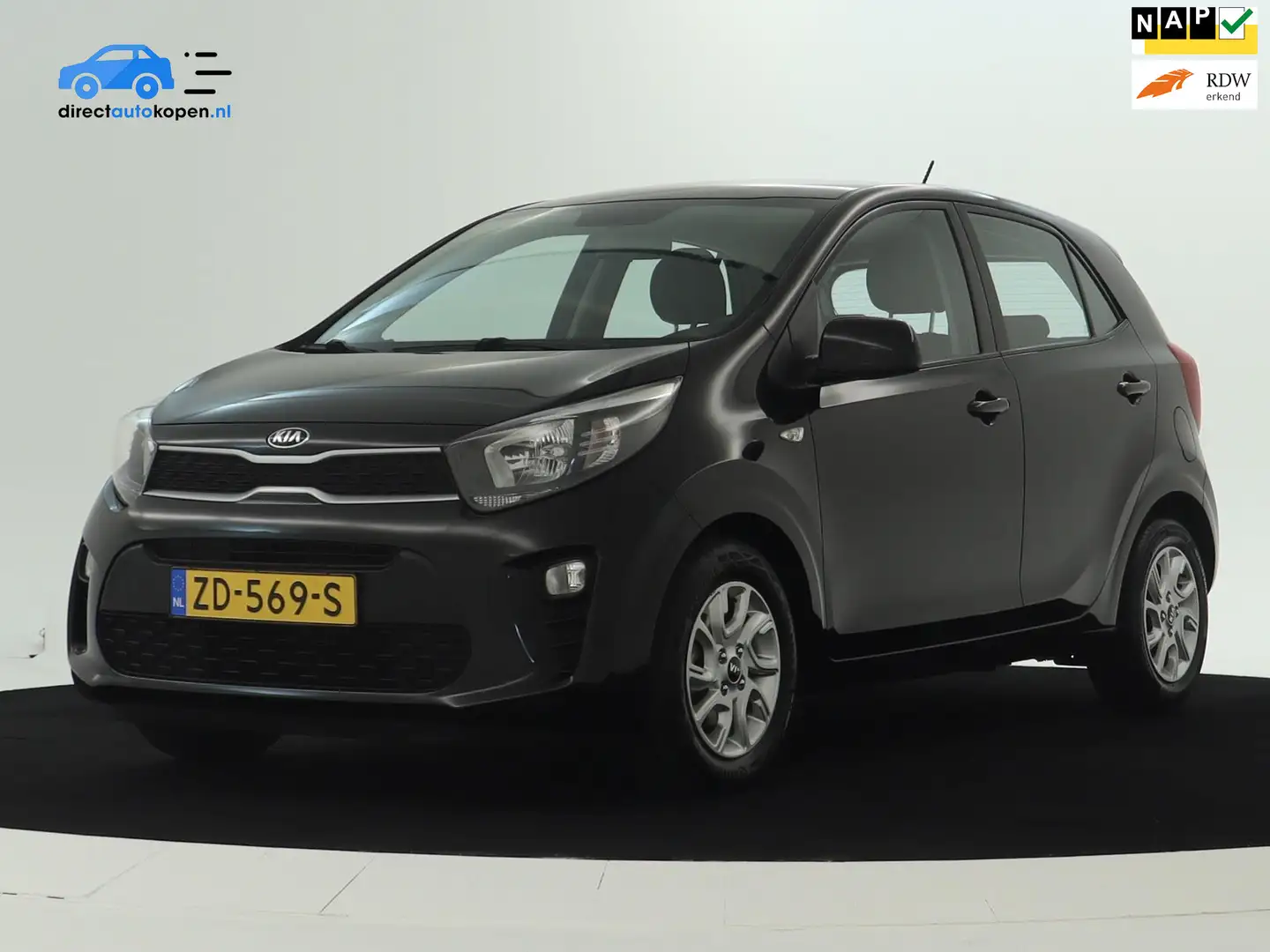Kia Picanto 1.0 CVVT EconomyLine Bluetooth | Airco | Dealer on Black - 1