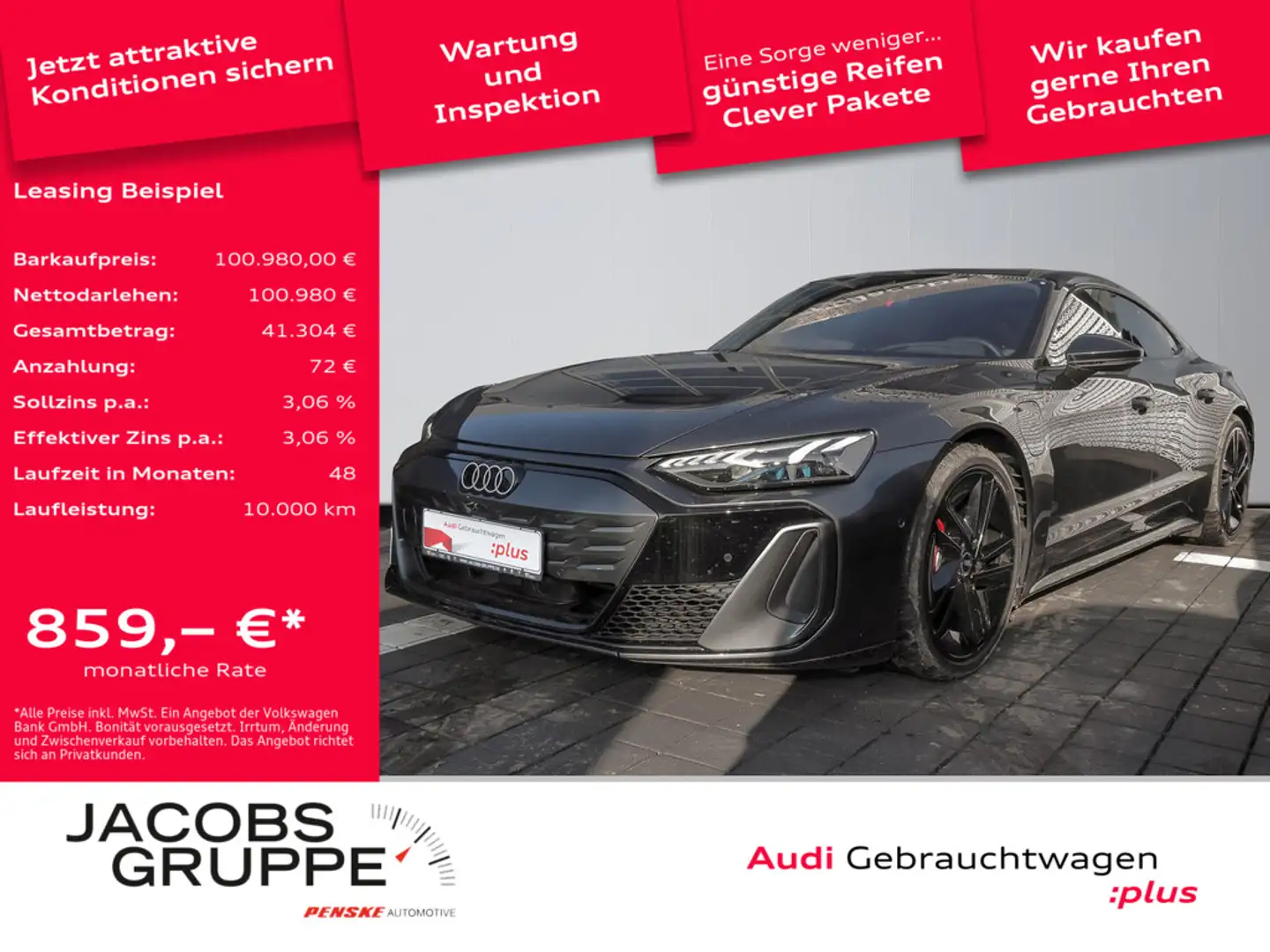 Audi e-tron GT S Facelift/S-Sitze/Pano/Laser/HuD/360° Gris - 1