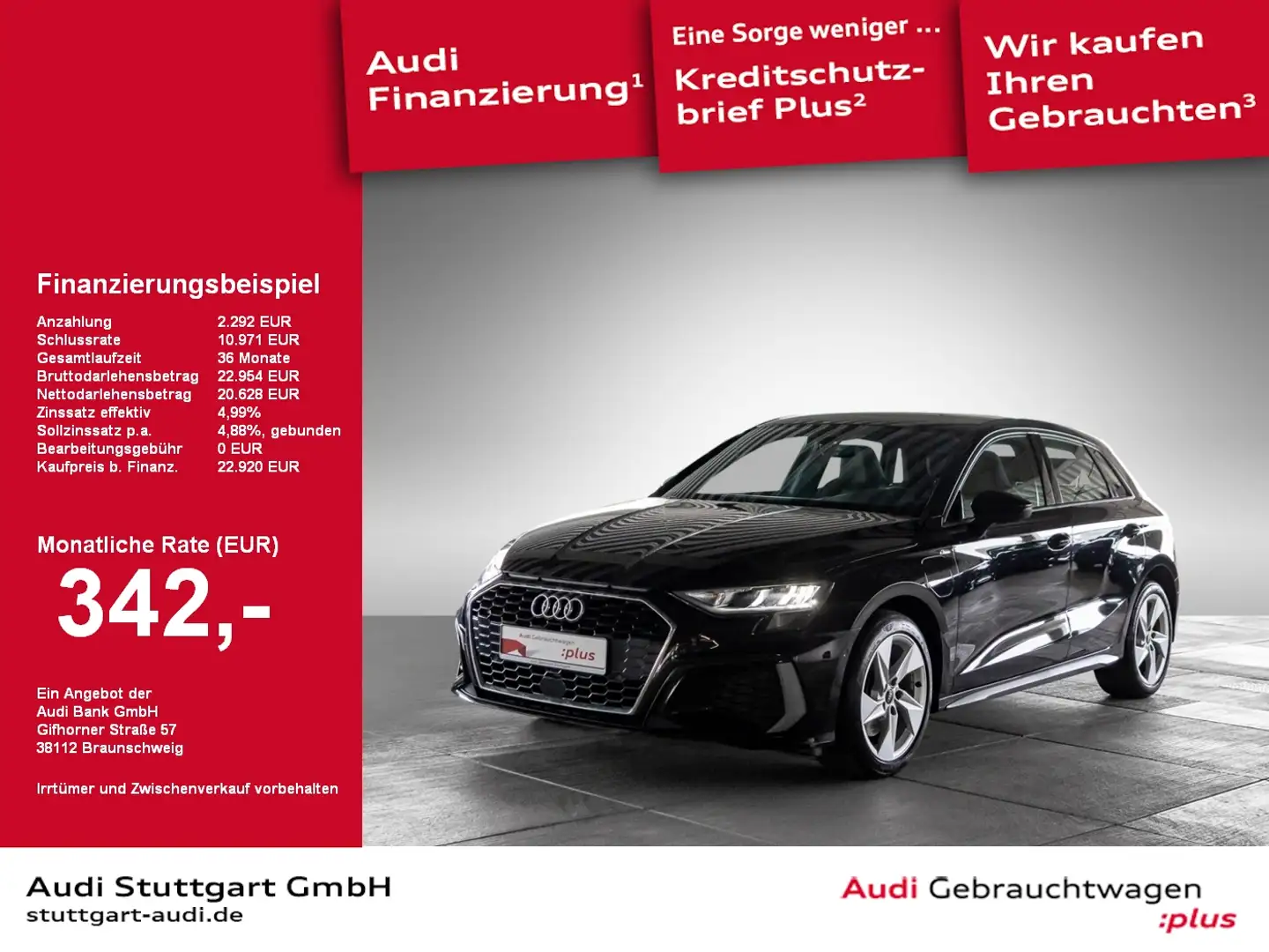 Audi A3 Sportback 40 TFSI e S line Keyless virtCo PDC+ Zwart - 1