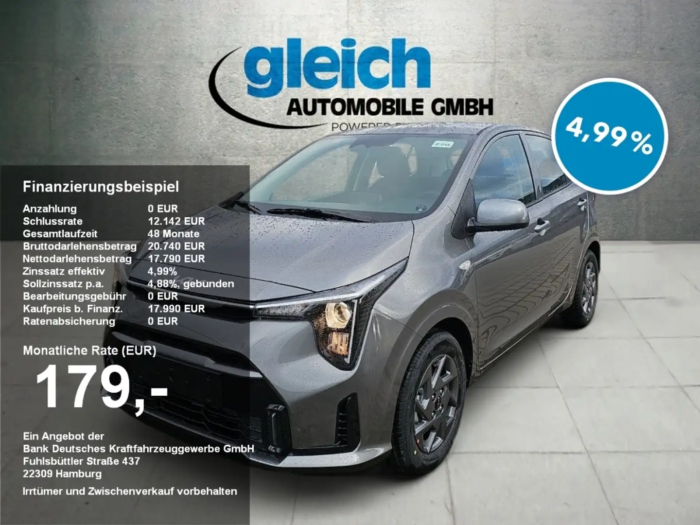 Kia Picanto 1.0 Vision LM KAM KlimaA SHZ Grijs - 1