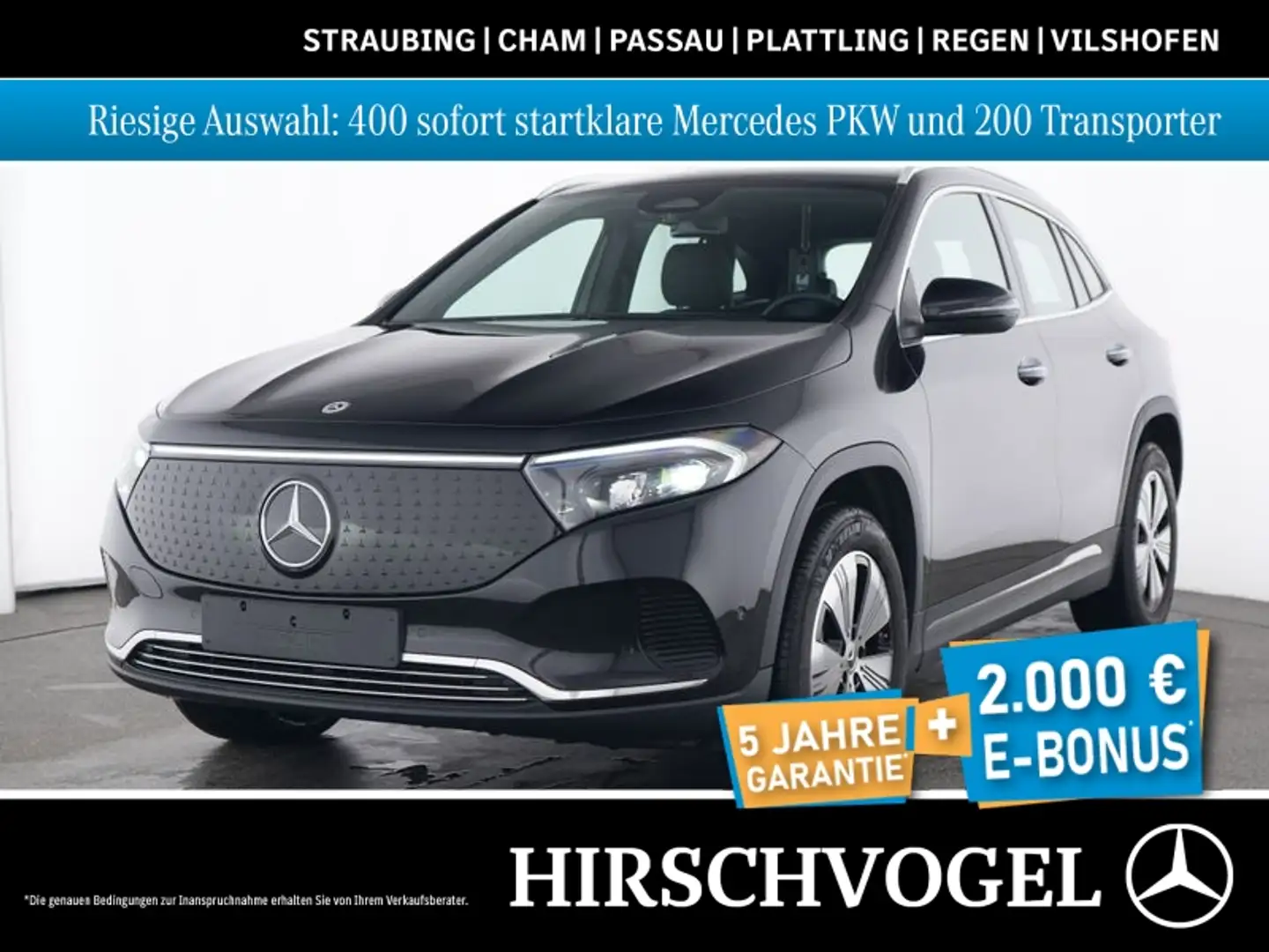 Mercedes-Benz EQA 350 4M Progressive+Pano+KEYLESS+MBUX+Navi-Pr Schwarz - 1