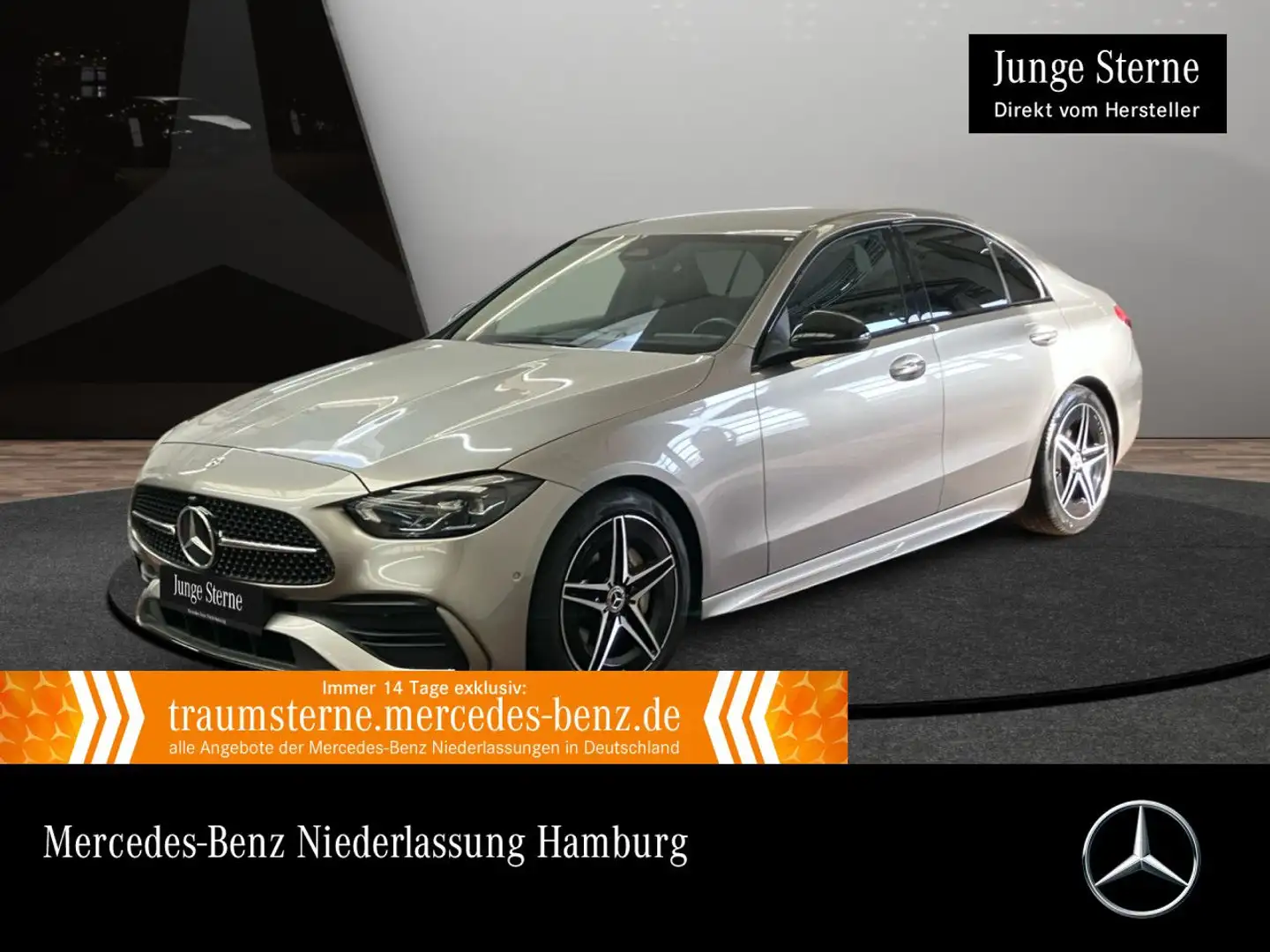 Mercedes-Benz C 200 4M AMG+NIGHT+LED+KAMERA+KEYLESS+9G Silber - 1