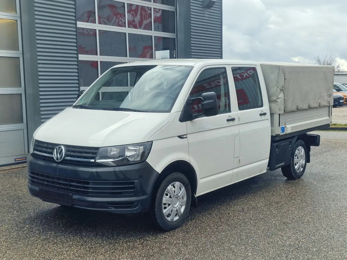 Volkswagen T6 Transporter 2.0 TDI DoKa Lang Klima AHK Weiß - 1