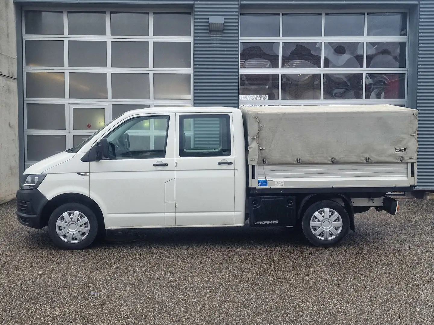 Volkswagen T6 Transporter 2.0 TDI DoKa Lang Klima AHK Weiß - 2