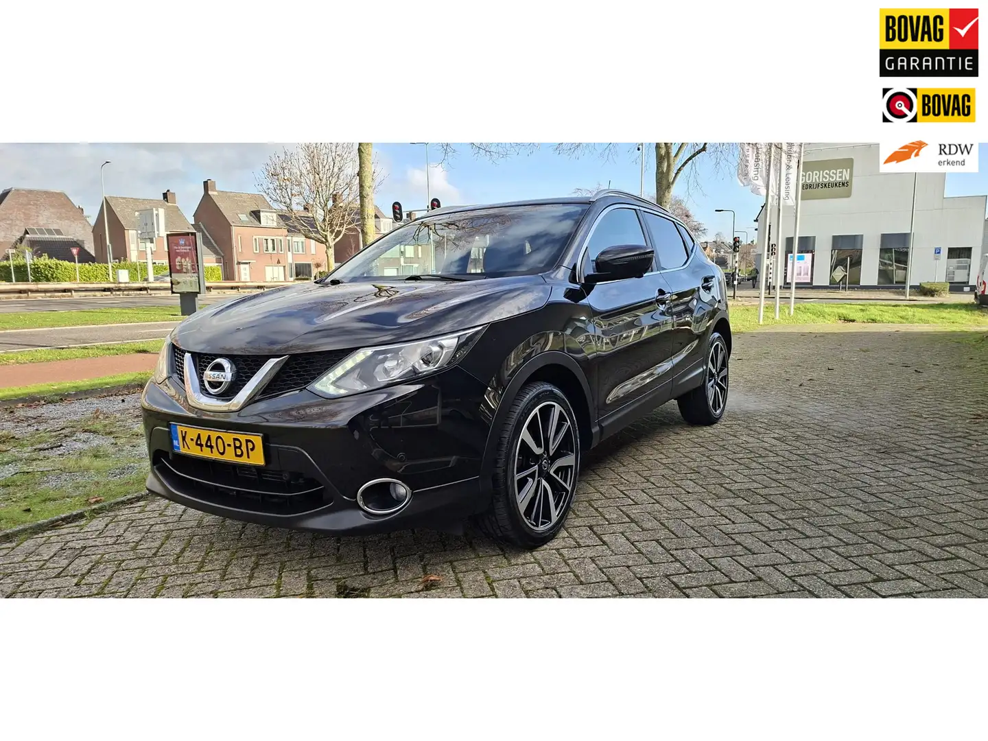 Nissan Qashqai 1.2 Tekna automaat/leder/stoelverwarming/bluetooth Zwart - 1