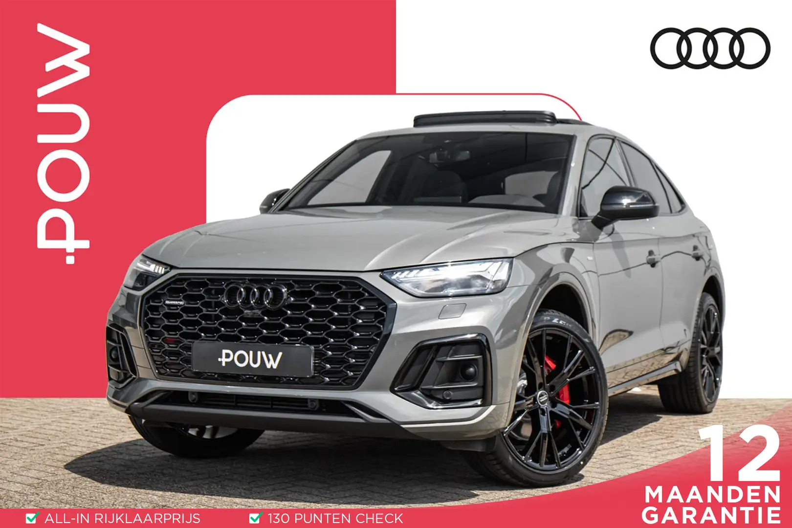 Audi Q5 Sportback 55 TFSIe 367pk S Edition | Panoramadak | Grijs - 1