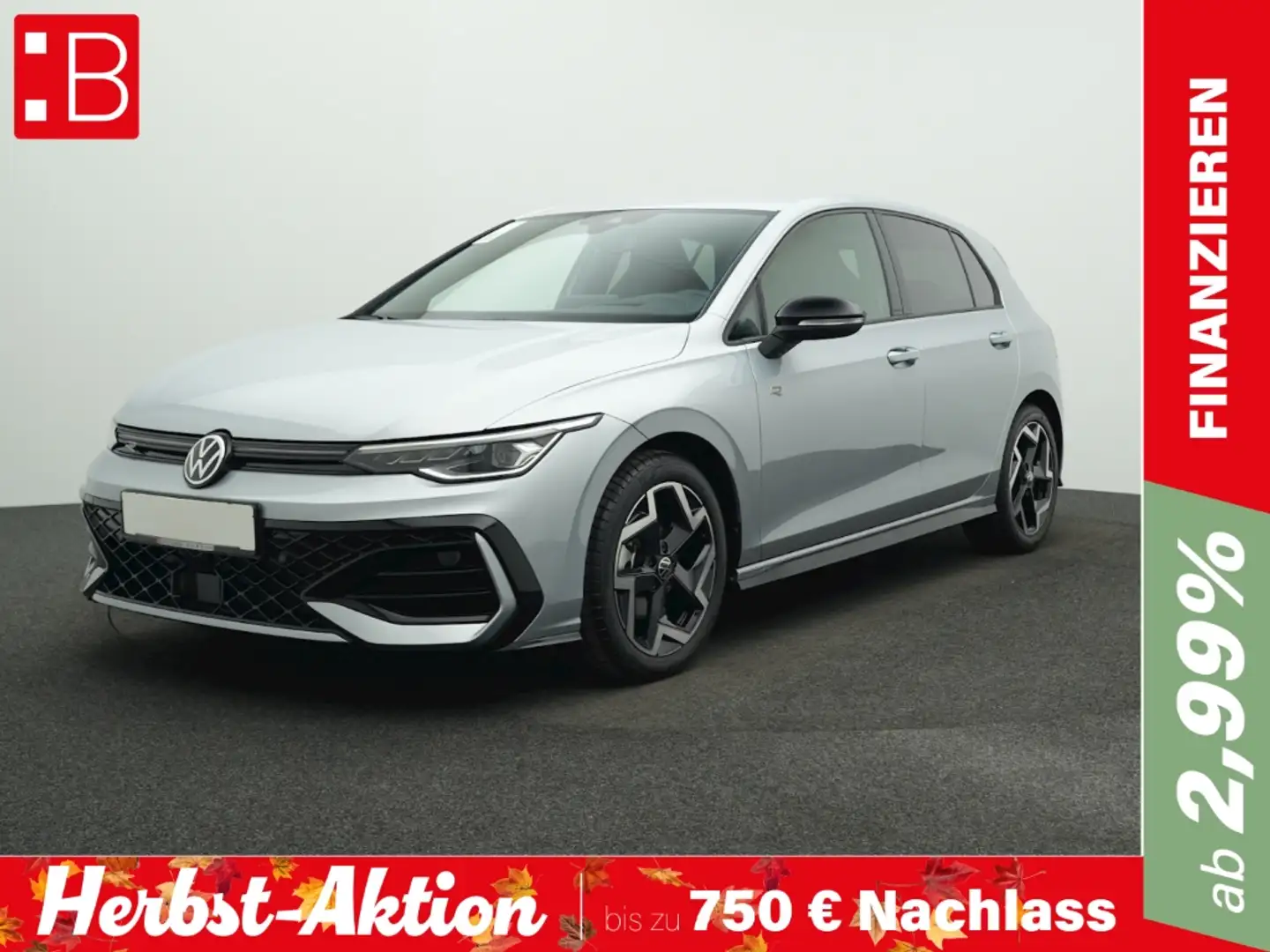 Volkswagen Golf 8 2.0 TDI DSG R-Line Black Style AHK LED+ Silber - 1