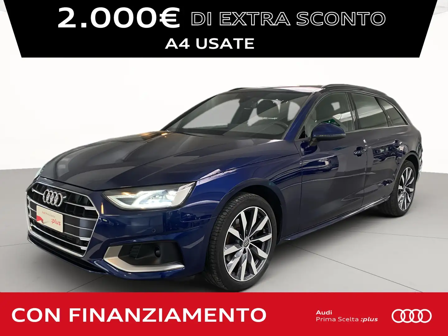 Audi A4 avant 40 2.0 tfsi mhev business advanced 190cv s-t Blauw - 1