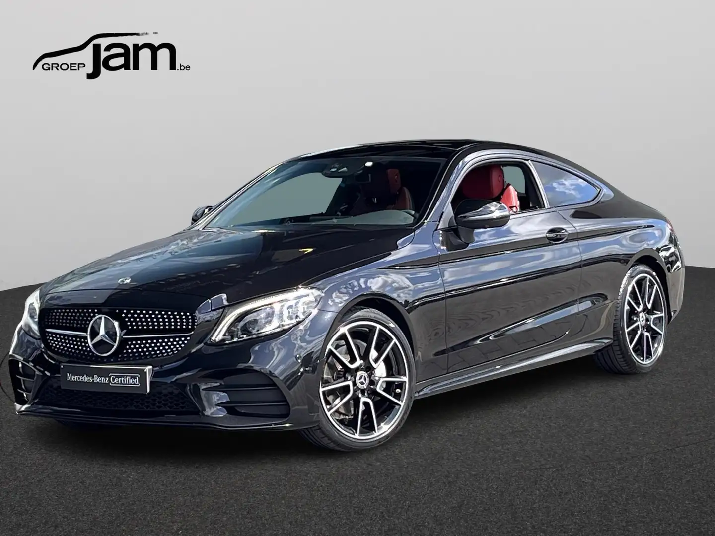 Mercedes-Benz C 200 Coupé 4MATIC AMG Pano Zwart - 1