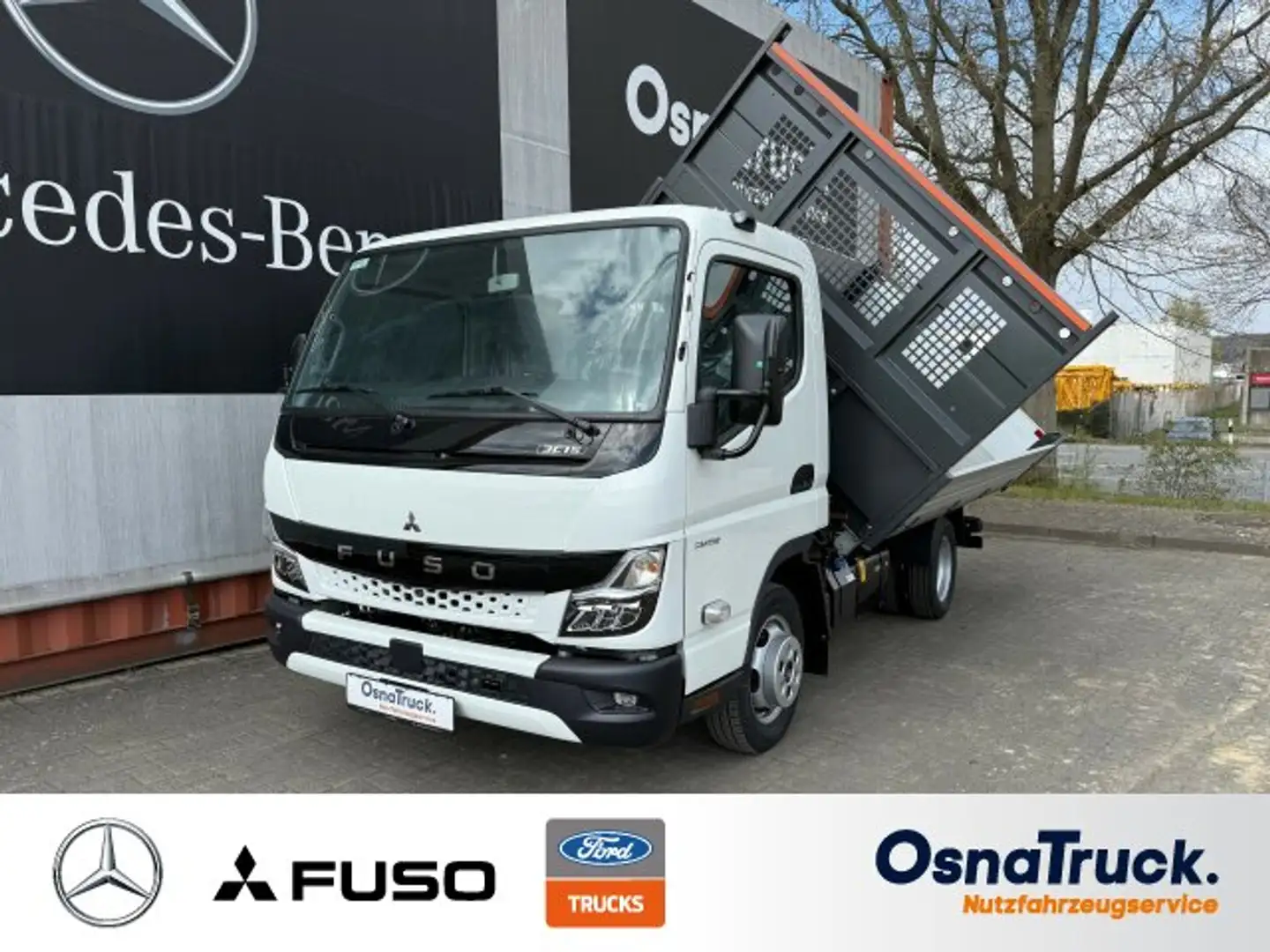 Mitsubishi 3C15 3-Seitenkipper Weiß - 1