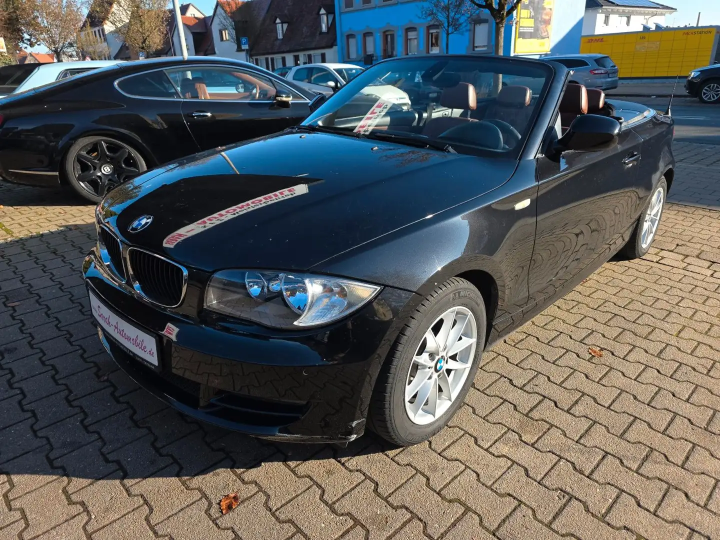 BMW 118 1 Cabrio 118d Schwarz, Leder ... Schwarz - 1