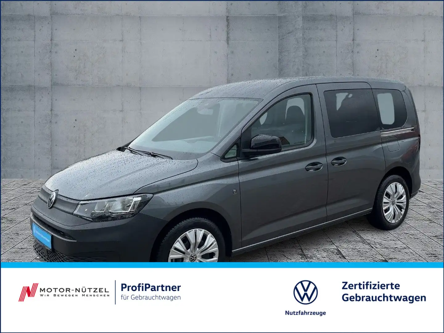 Volkswagen Caddy 1.5TSI 5JG+NAV+ACC+SHZ+RFK+MFL+AID+DAB+17" Grijs - 1