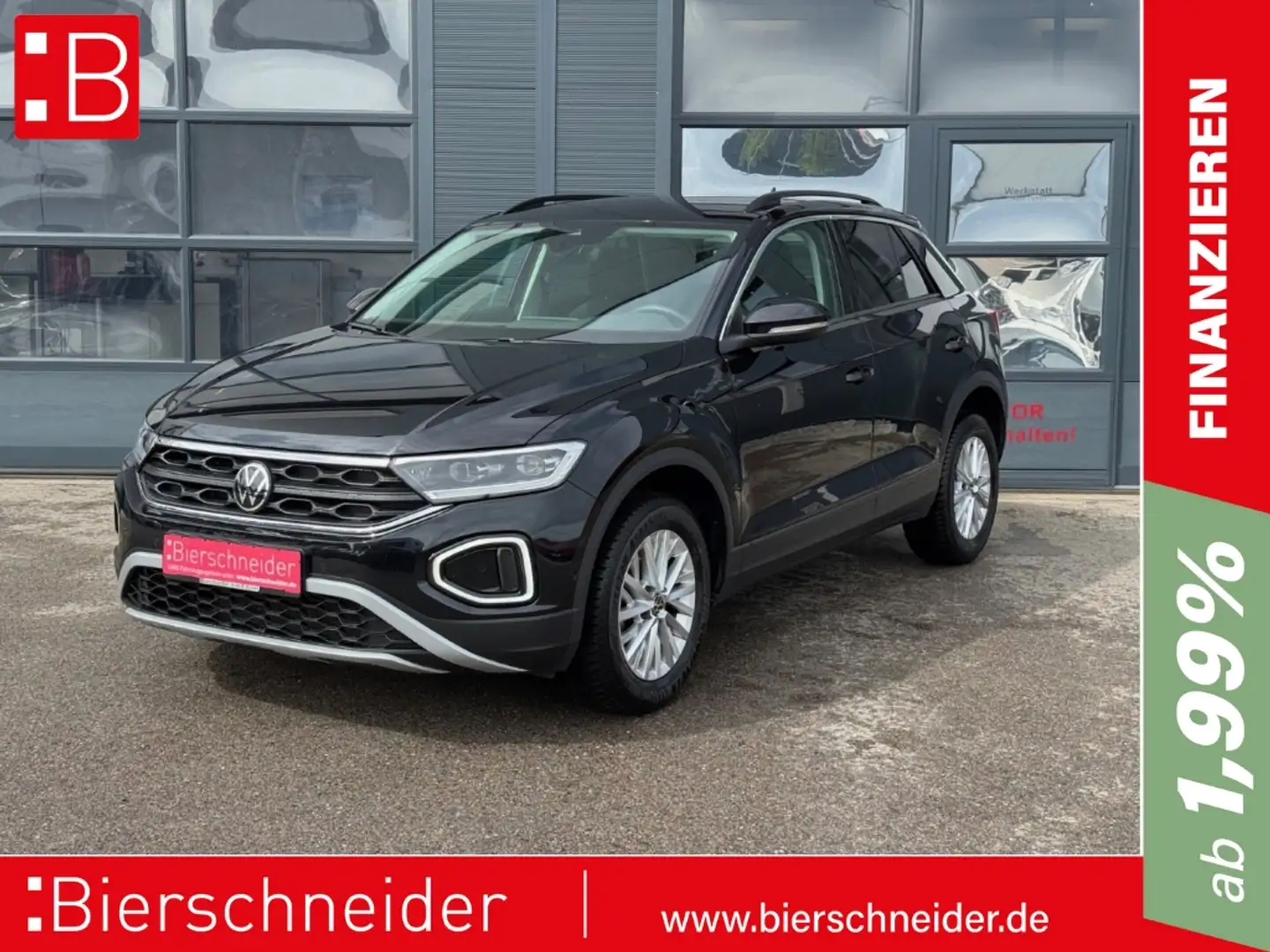 Volkswagen T-Roc 1.0 TSI Life LED+ NAVI KLIMA PARKASS SHZ Zwart - 1