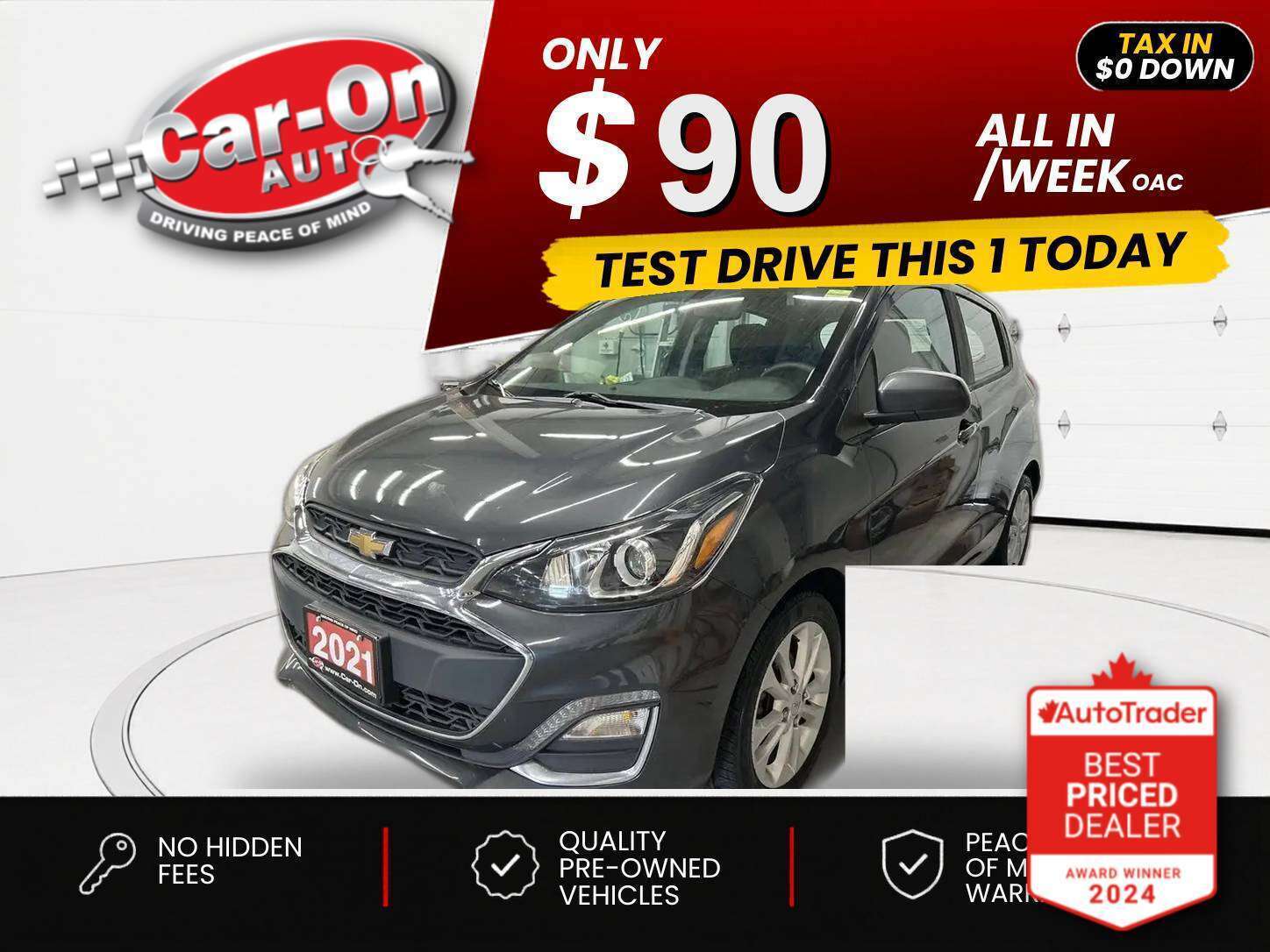 Gray 2021 Chevrolet Spark Hatchback Front-Wheel Drive Automatic