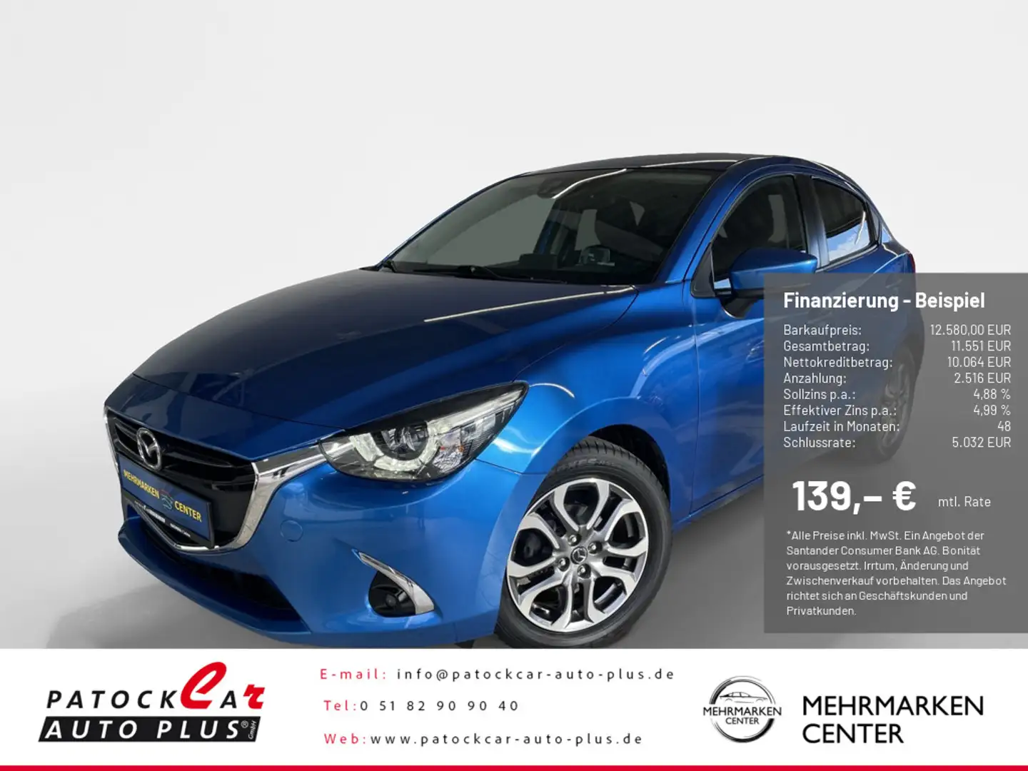 Mazda 2 Lim. 1.5 Kizoku Intense 8-fach bereift Lim. Blau - 1
