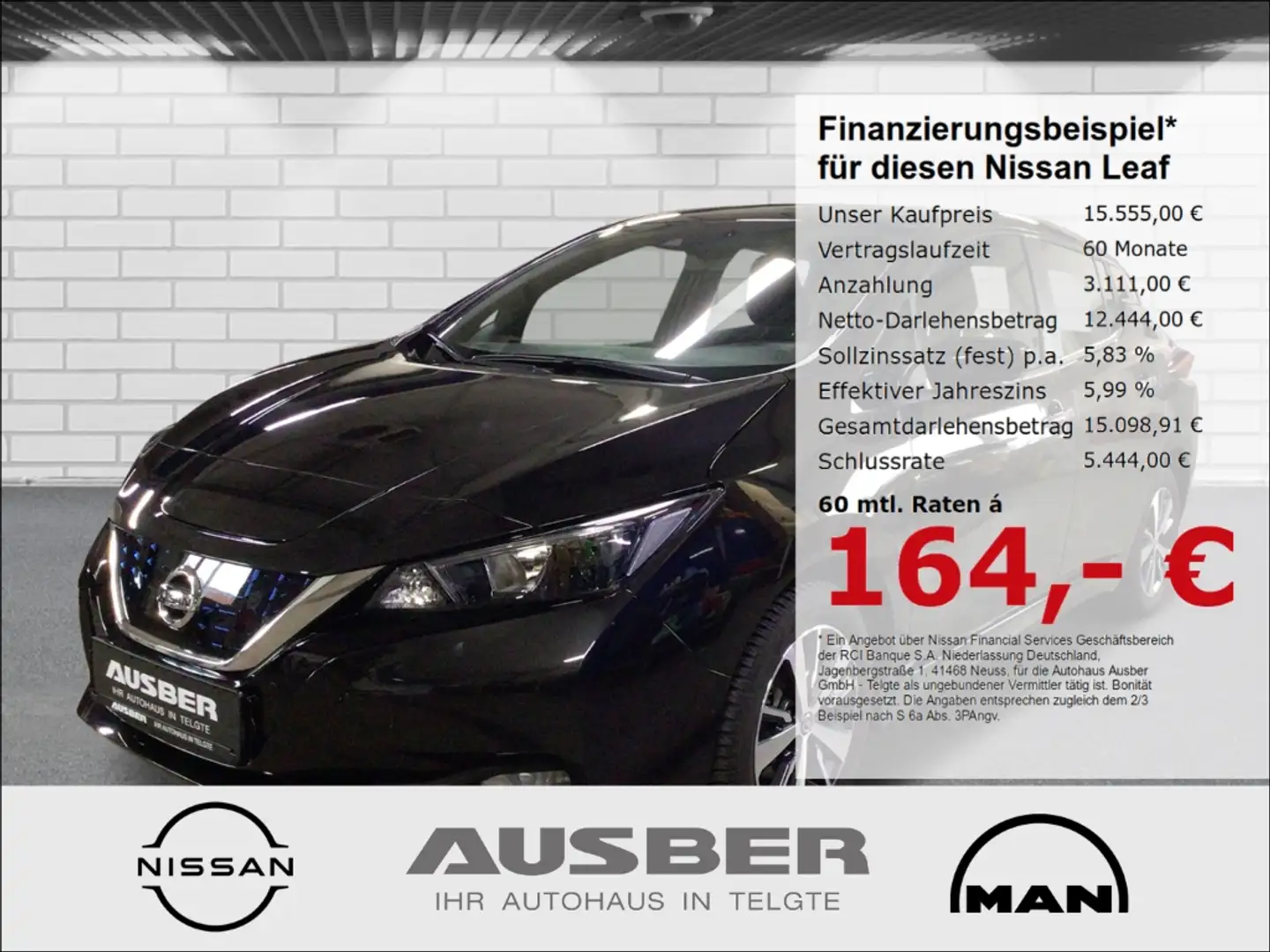 Nissan Leaf 40kWh Navi Winterpaket Schwarz - 1