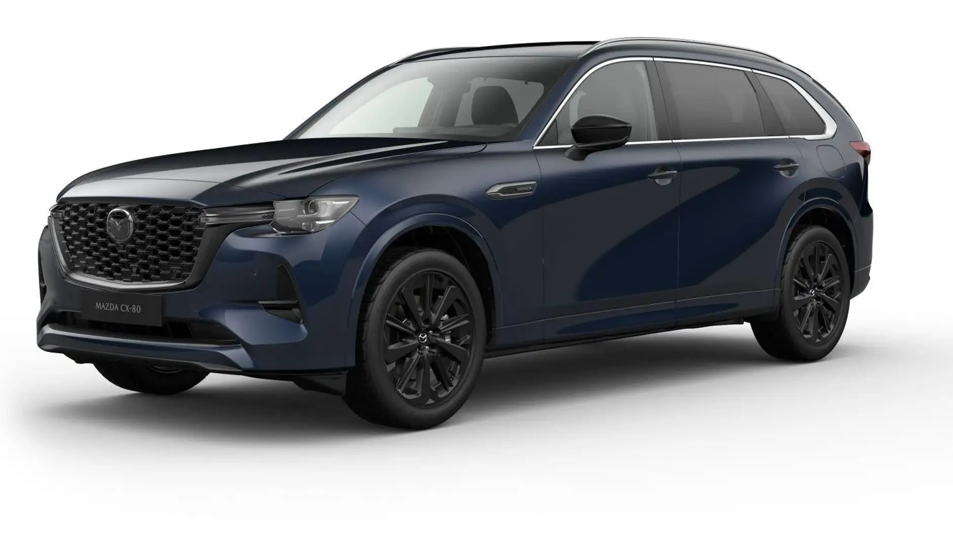Mazda CX-80 2.5 e-SkyActiv PHEV Homura Plus / Deep Crystal Blu Blauw - 1