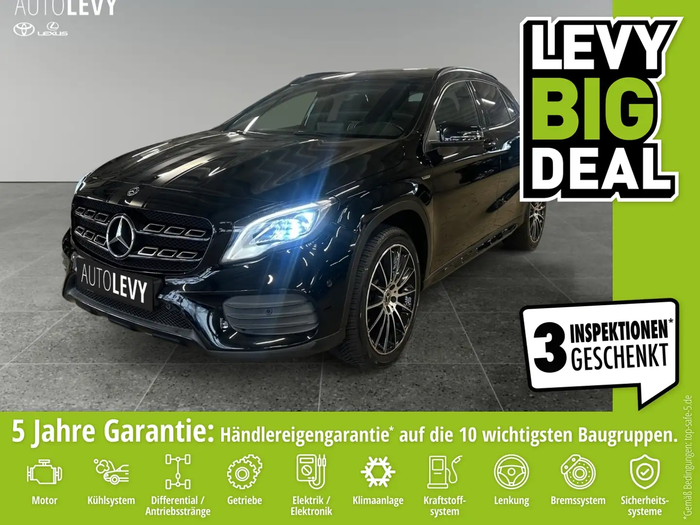 Mercedes-Benz GLA 180 AMG Line +Navi+LED+SHZ+Velours+PDC+ Black - 1