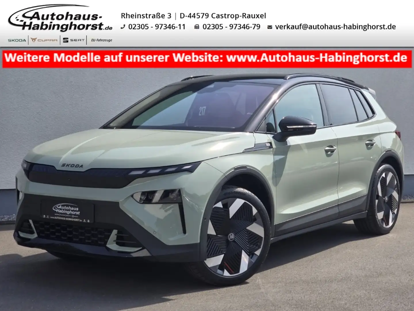 Skoda Elroq 82 kWh First Edition AHK Matrix 360 HeadUp CANTON Groen - 1