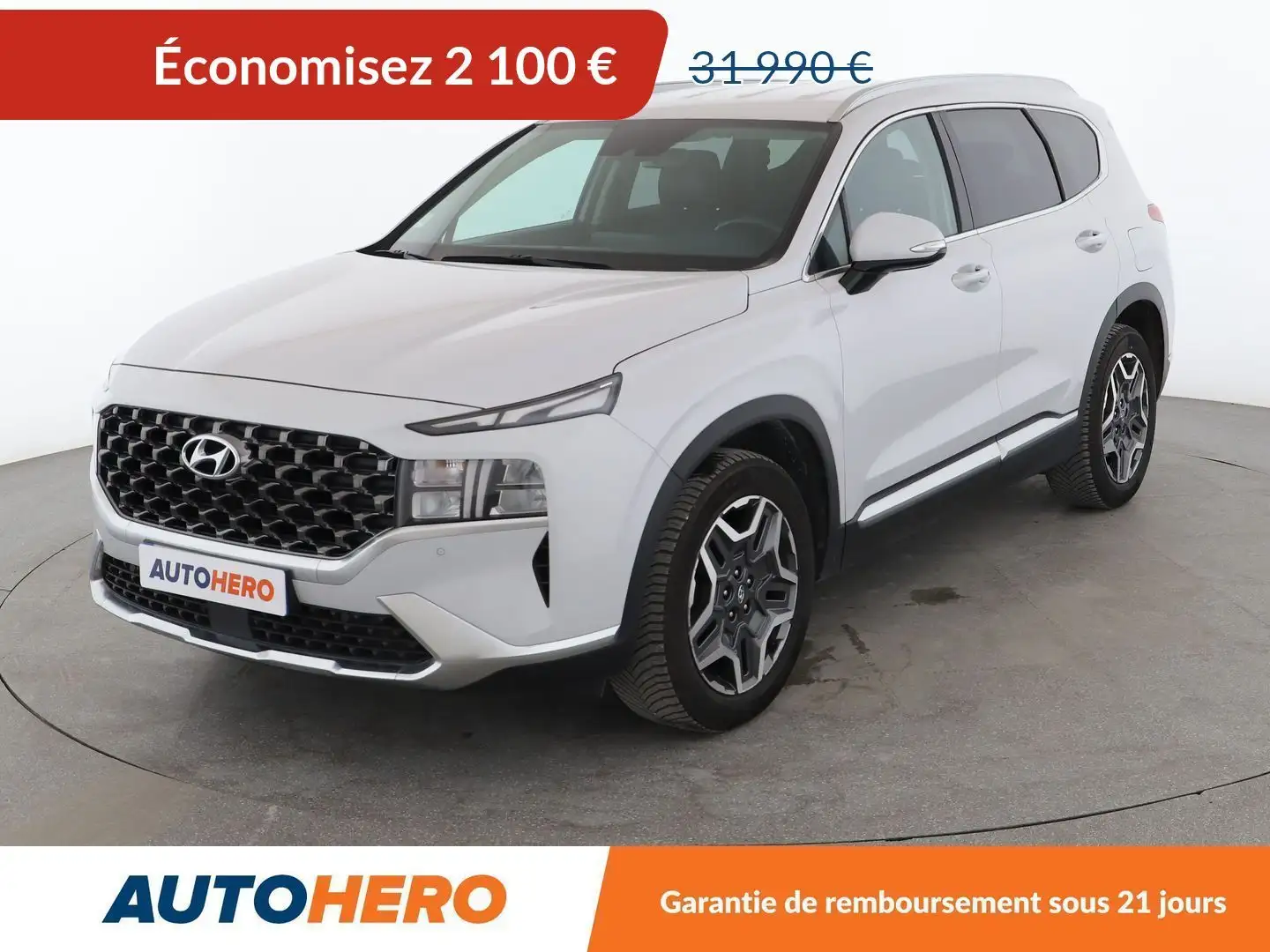 Hyundai SANTA FE 1.6 T-GDi Plug-in Hybrid HTRAC Creative BVA6 Blanc - 1
