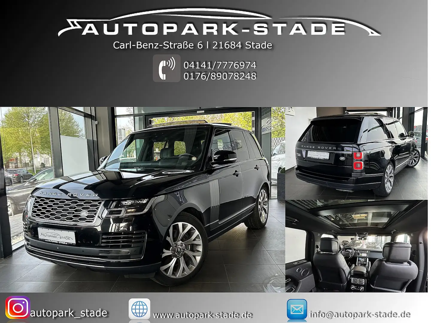 Land Rover Range Rover Vogue Pano Kamera LED Assist HUD Noir - 1