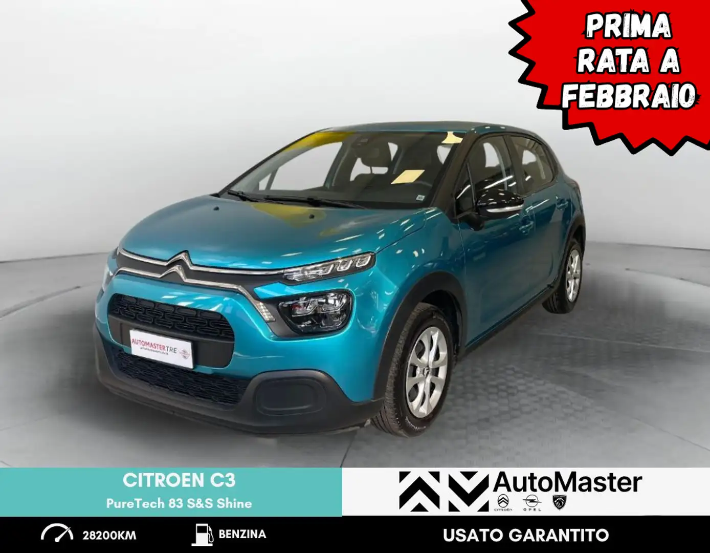 Citroen C3 C3 PureTech 83 S&S Shine - NEOPATENTATI Blauw - 1