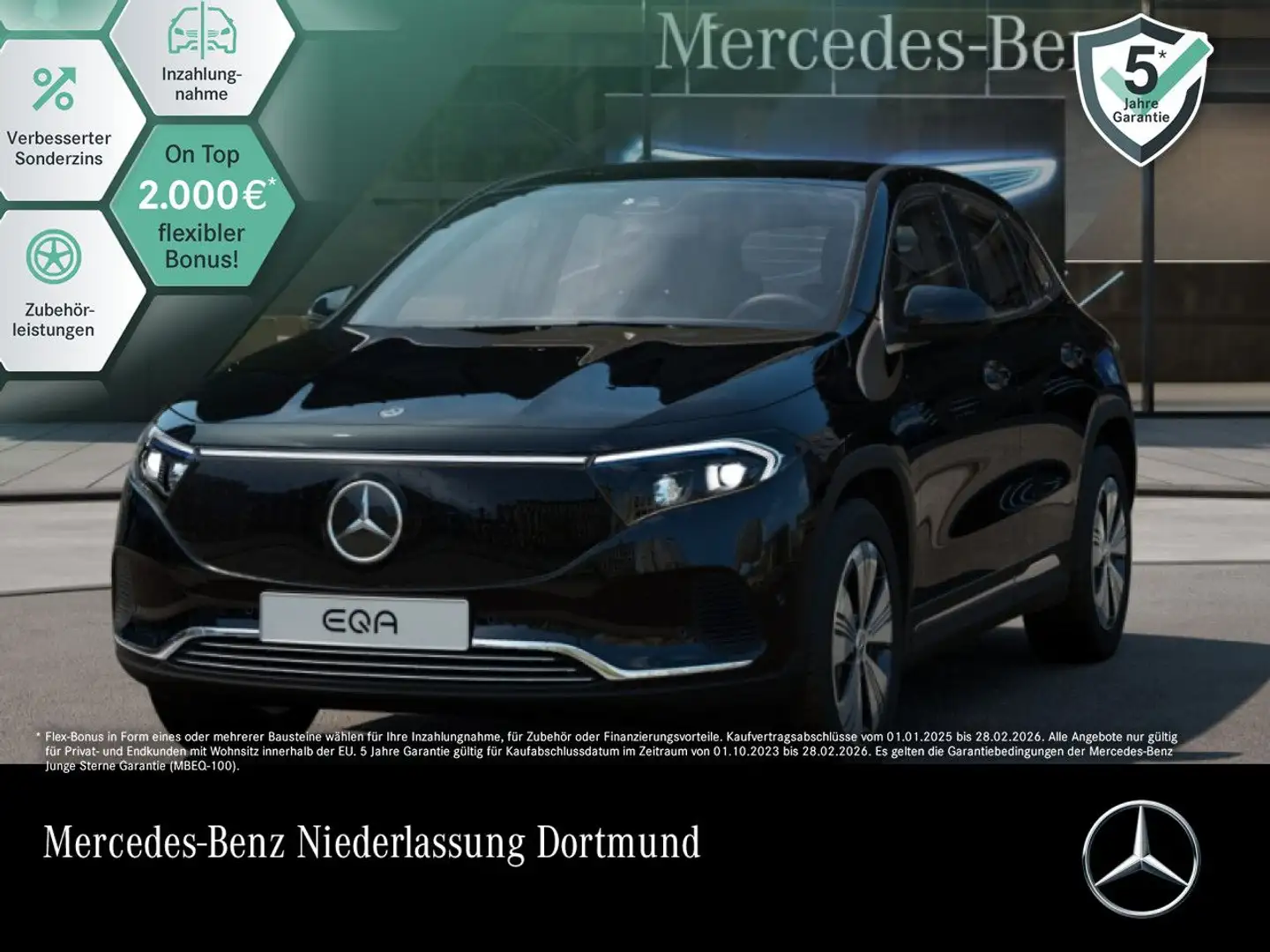 Mercedes-Benz EQA 300 4M PROG+ADVANCED+KAMERA+SPUR Schwarz - 1
