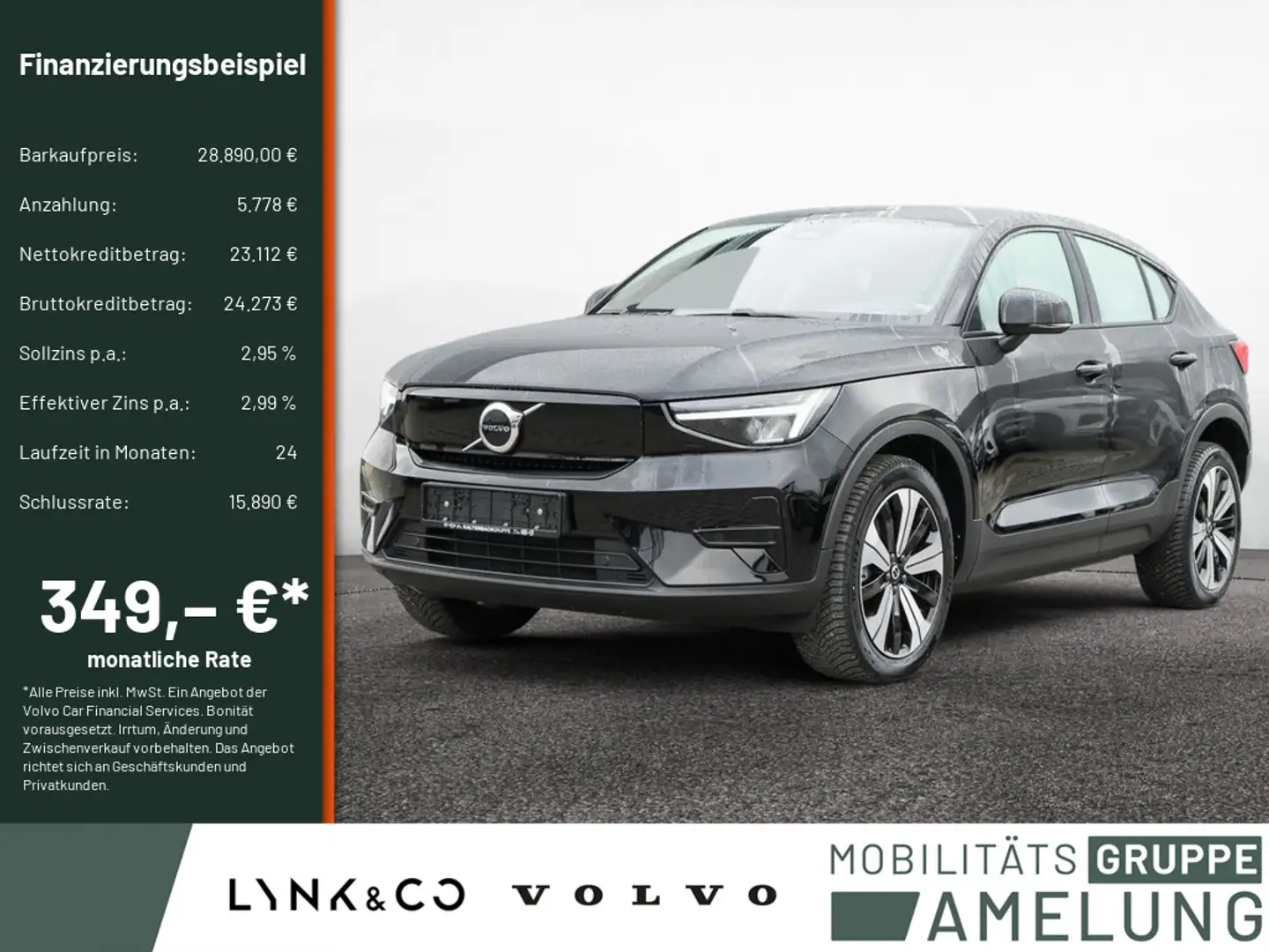 Volvo C40 Core Recharge Pure Electric 2WD LED PANO Schwarz - 1