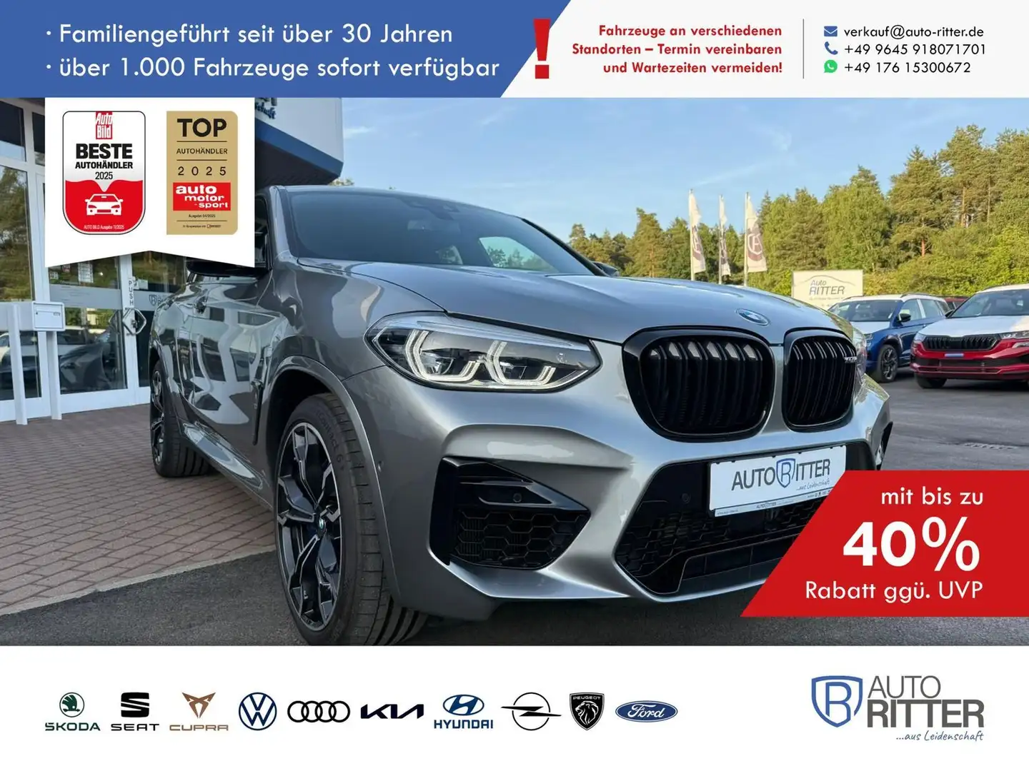 BMW X4 M xDrive Competition HarmanKardon|Headup|ACC Grey - 1