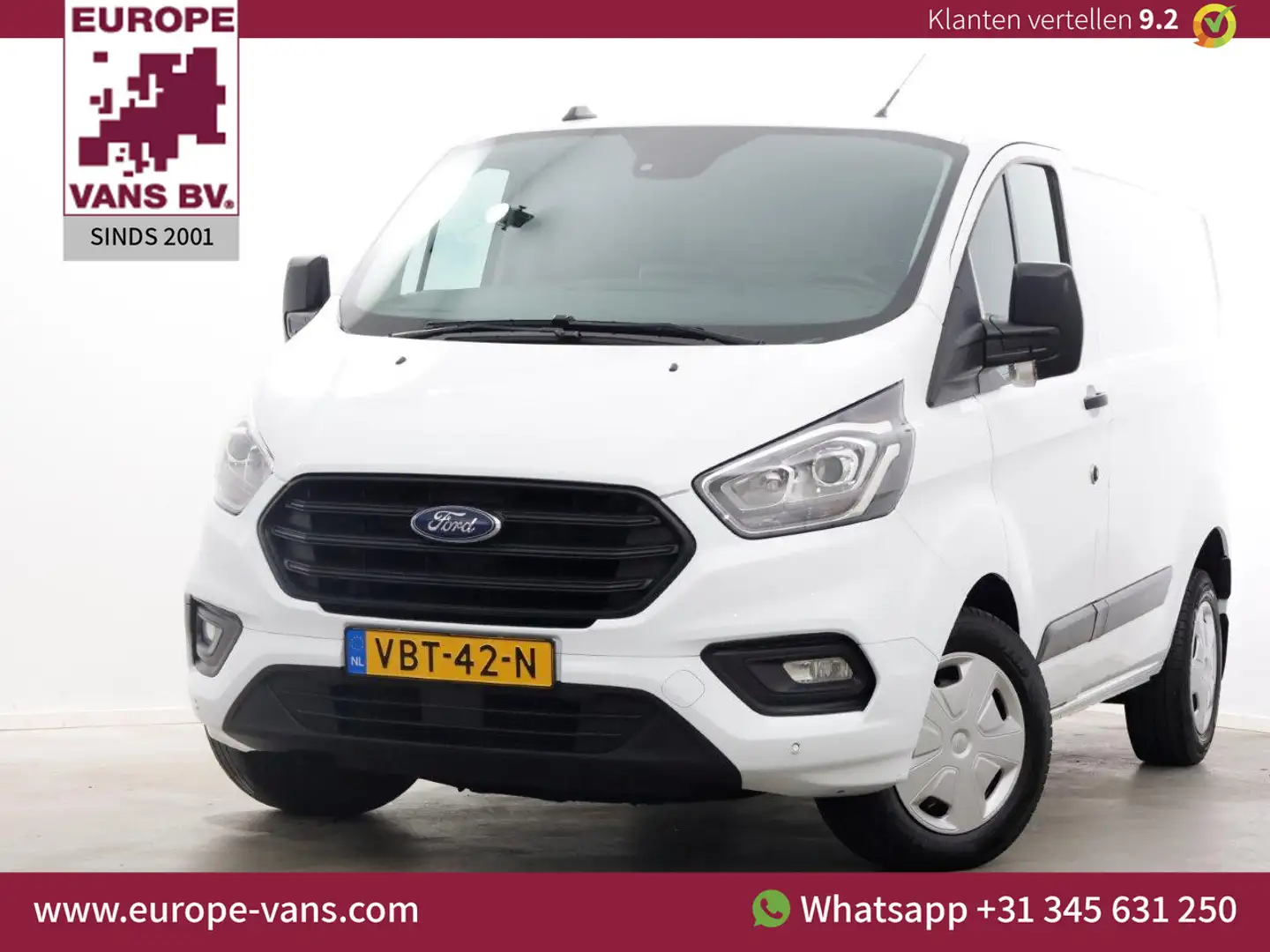 Ford Transit Custom 2.0 TDCI 130pk Automaat L1H1 Trend Achterklep/Navi Wit - 1