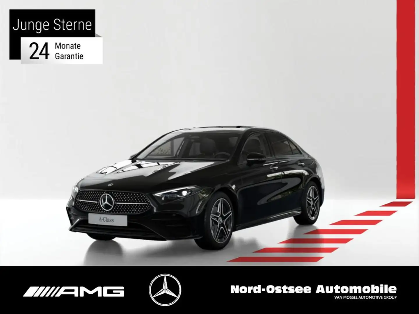 Mercedes-Benz A 200 AMG NAVI KAMERA LED PANO SHZ KEYLESS MULTI Zwart - 1