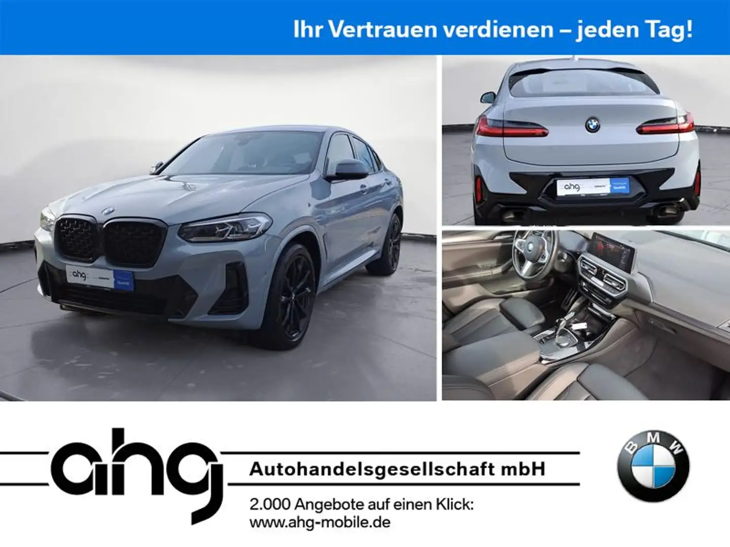 BMW X4 xDrive20d AT M Sportpaket Klimaaut. Grau - 1