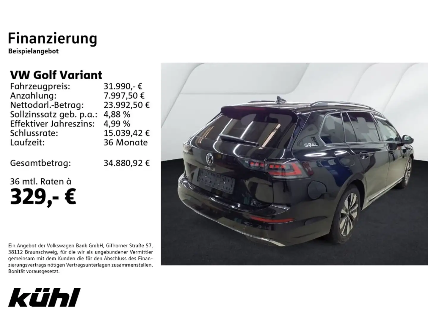 Volkswagen Golf Variant Golf VIII Variant 2.0 TDI DSG Goal Navi,AHK,Matr Schwarz - 2