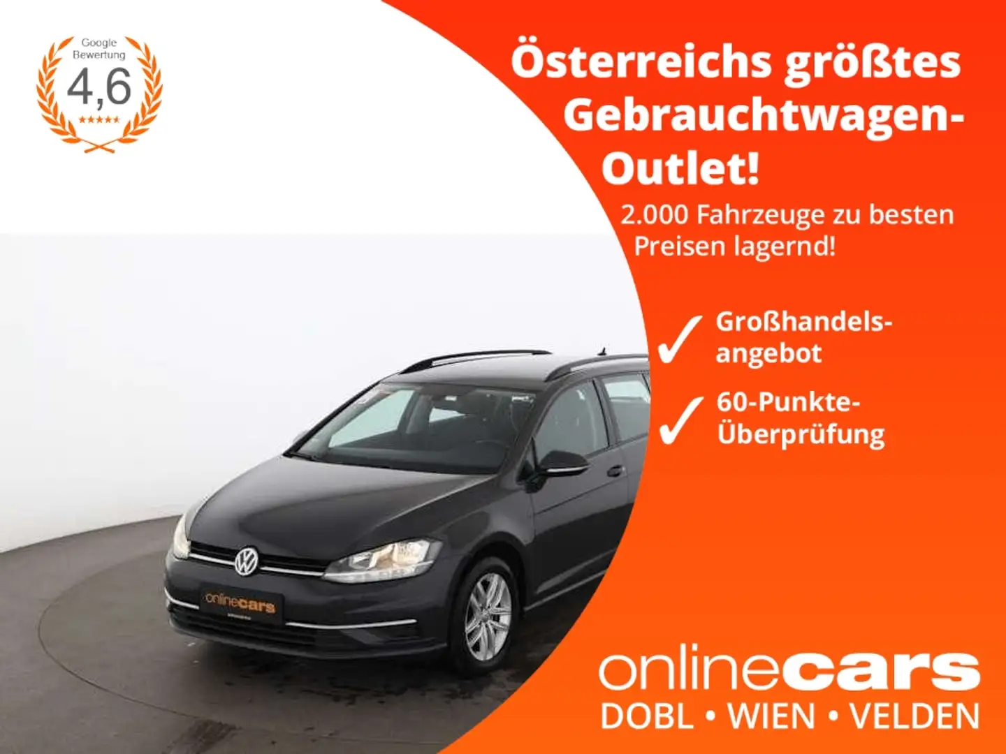 Volkswagen Golf Variant Golf VII Variant 1.6 TDI Comfort Aut RADAR NAVI Grau - 1