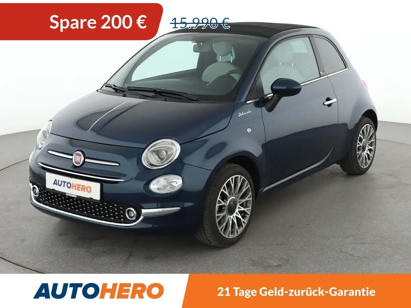 Fiat 500C 1.0 Mild-Hybrid Dolcevita *NAVI*PDC*TEMPO*ALU* Blau - 1