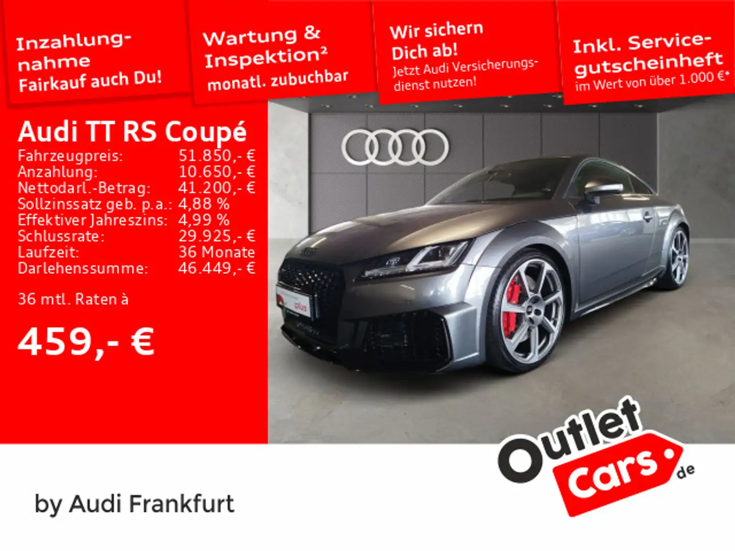 Audi TT RS S tronic MatrixLED B&O DAB Grijs - 1