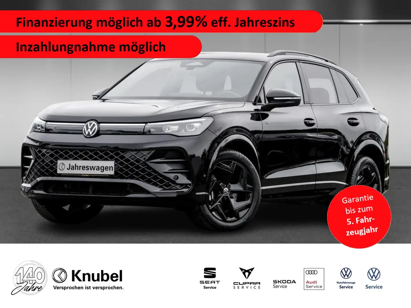 Volkswagen Tiguan R-Line 2.0 TDI DSG LEDER/AHK/el.Heckklappe Schwarz - 1