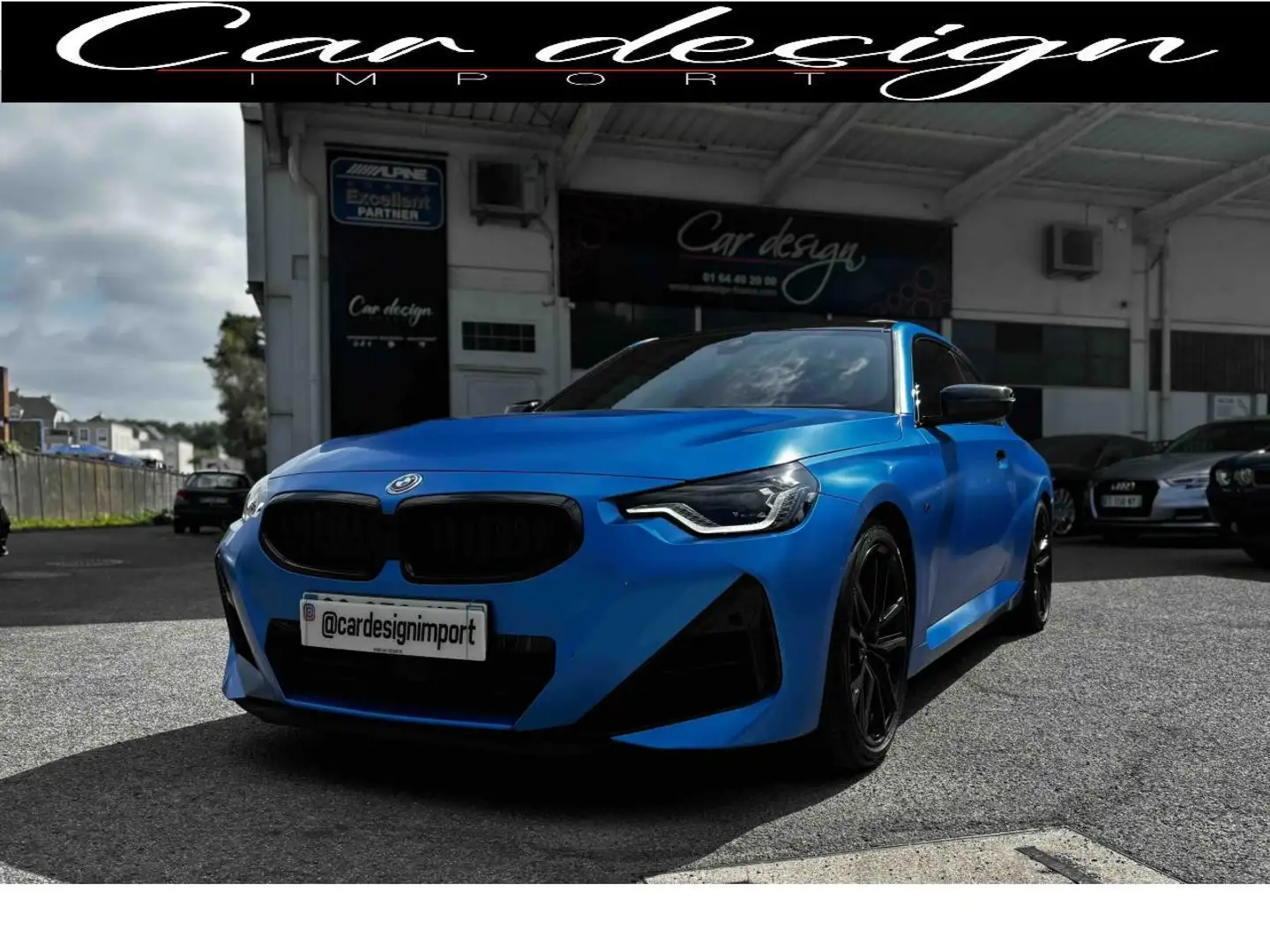 BMW 220 220d Coupé - BVA Palettes  COUPE G42 M Sport Bleu - 1
