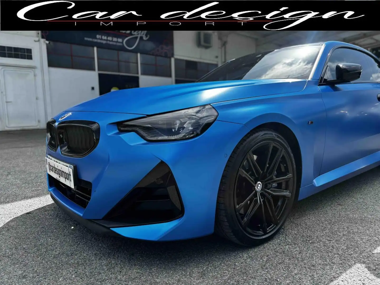 BMW 220 220d Coupé - BVA Palettes  COUPE G42 M Sport Bleu - 2