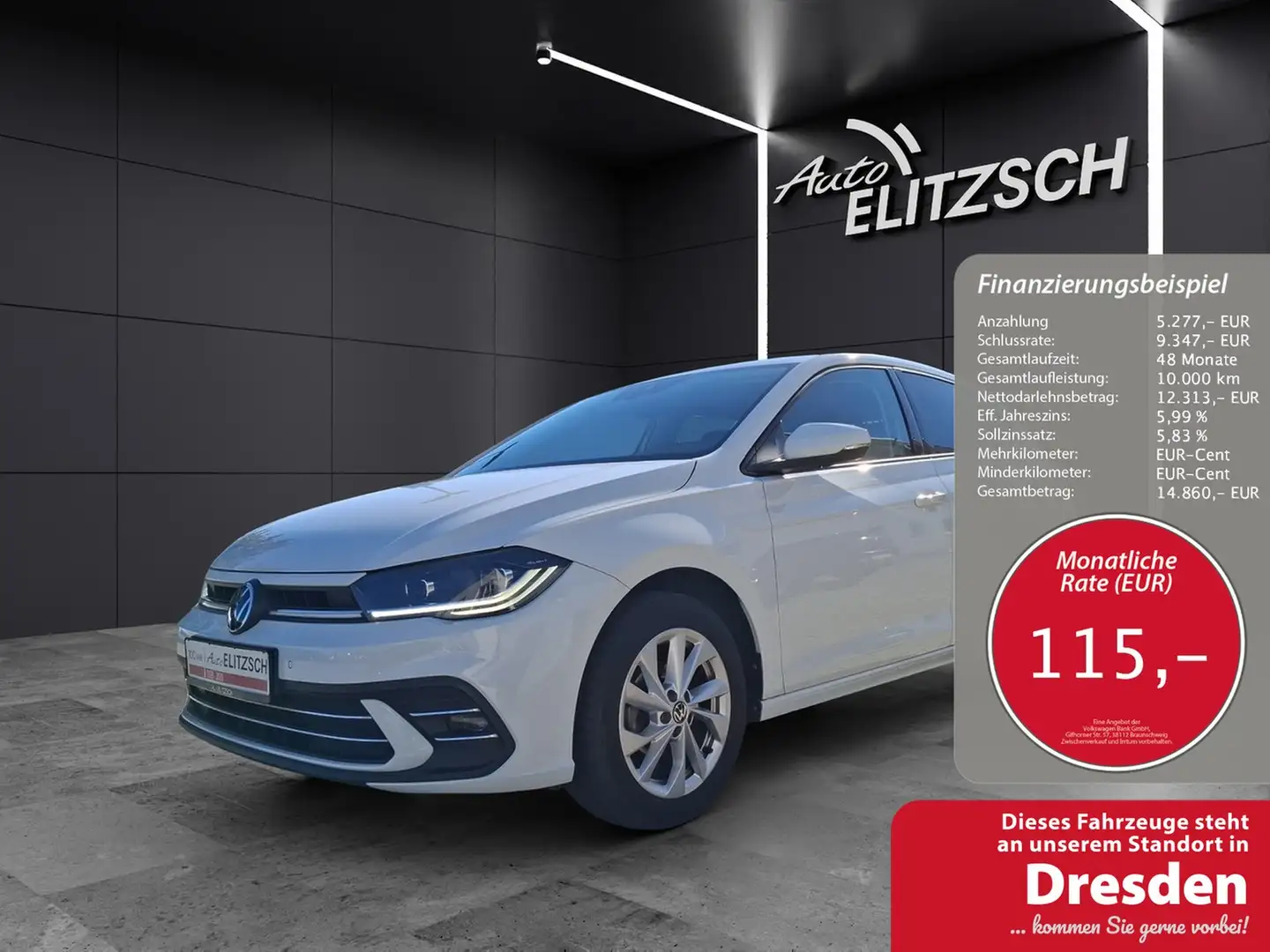 Volkswagen Polo TSI Style Matrix Navi AID PDC SH LM Weiß - 1