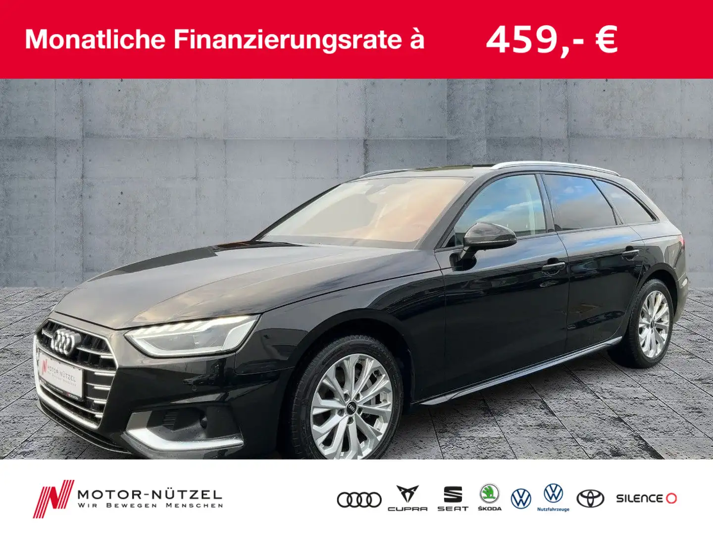 Audi A4 40TDI S-TR ADVANCED LED+NAV+ACC+SHZ+AHK Noir - 1