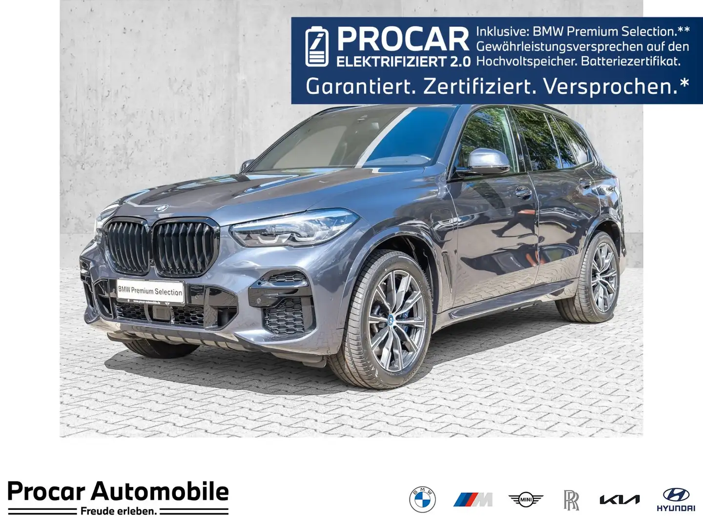 BMW X5 xDrive45e M Sport PANO AHK RFK NAVI Standh. Grau - 1