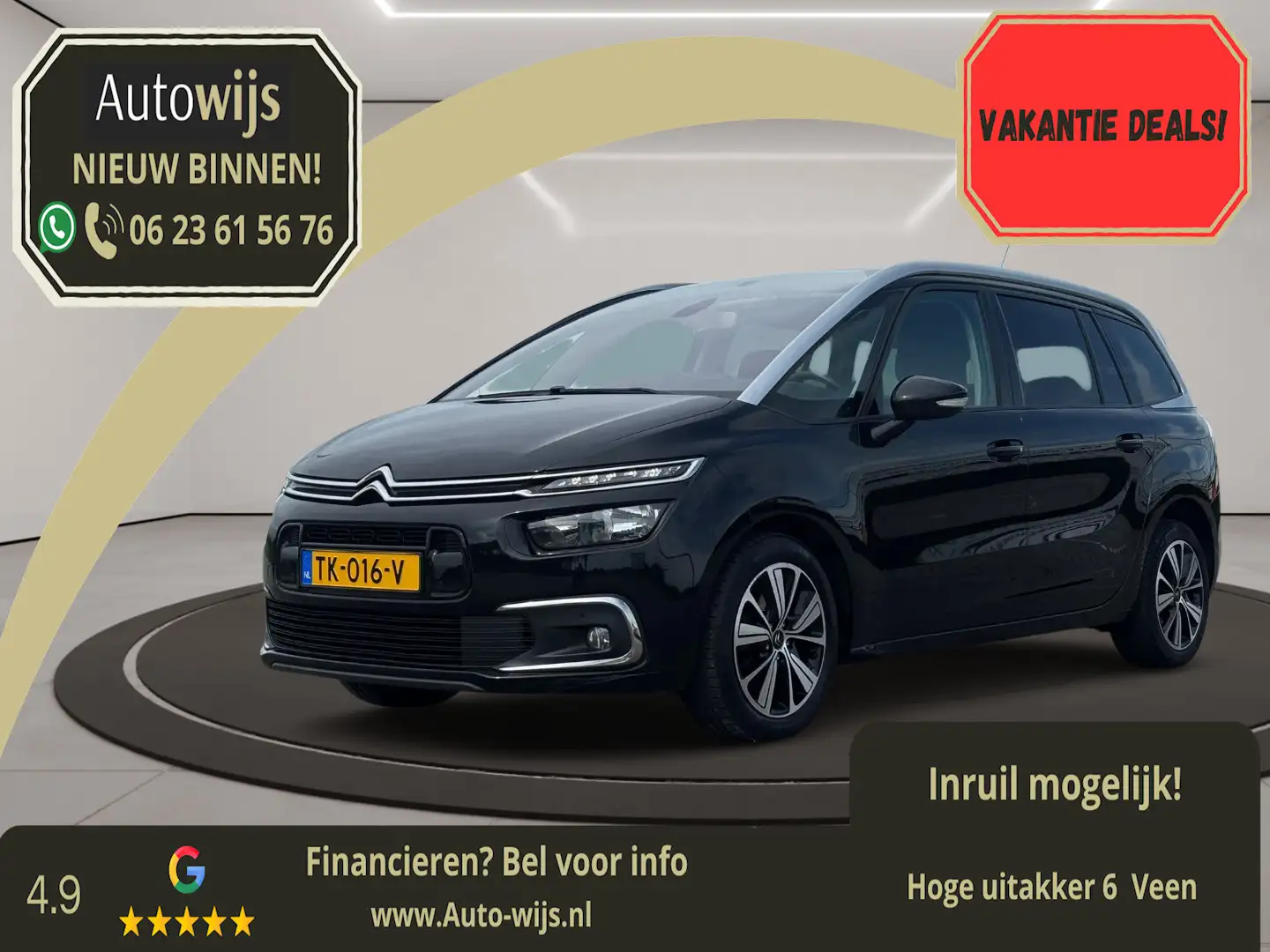 Citroen Grand C4 SpaceTourer 1.2 PureTech Business|Camera|7-Persoons|Carplay|NL Černá - 1