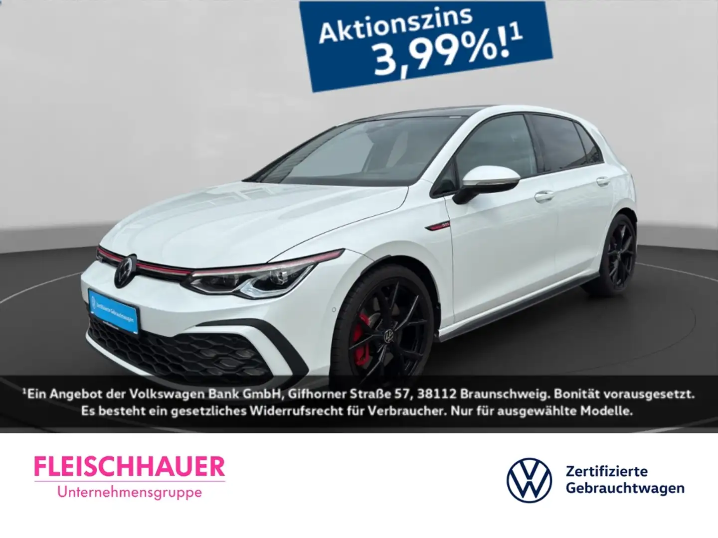 Volkswagen Golf GTI 2,0 MATRIX+PANO+AHK+HUD+NAVI+SZH+CARPLAY+ Weiß - 1