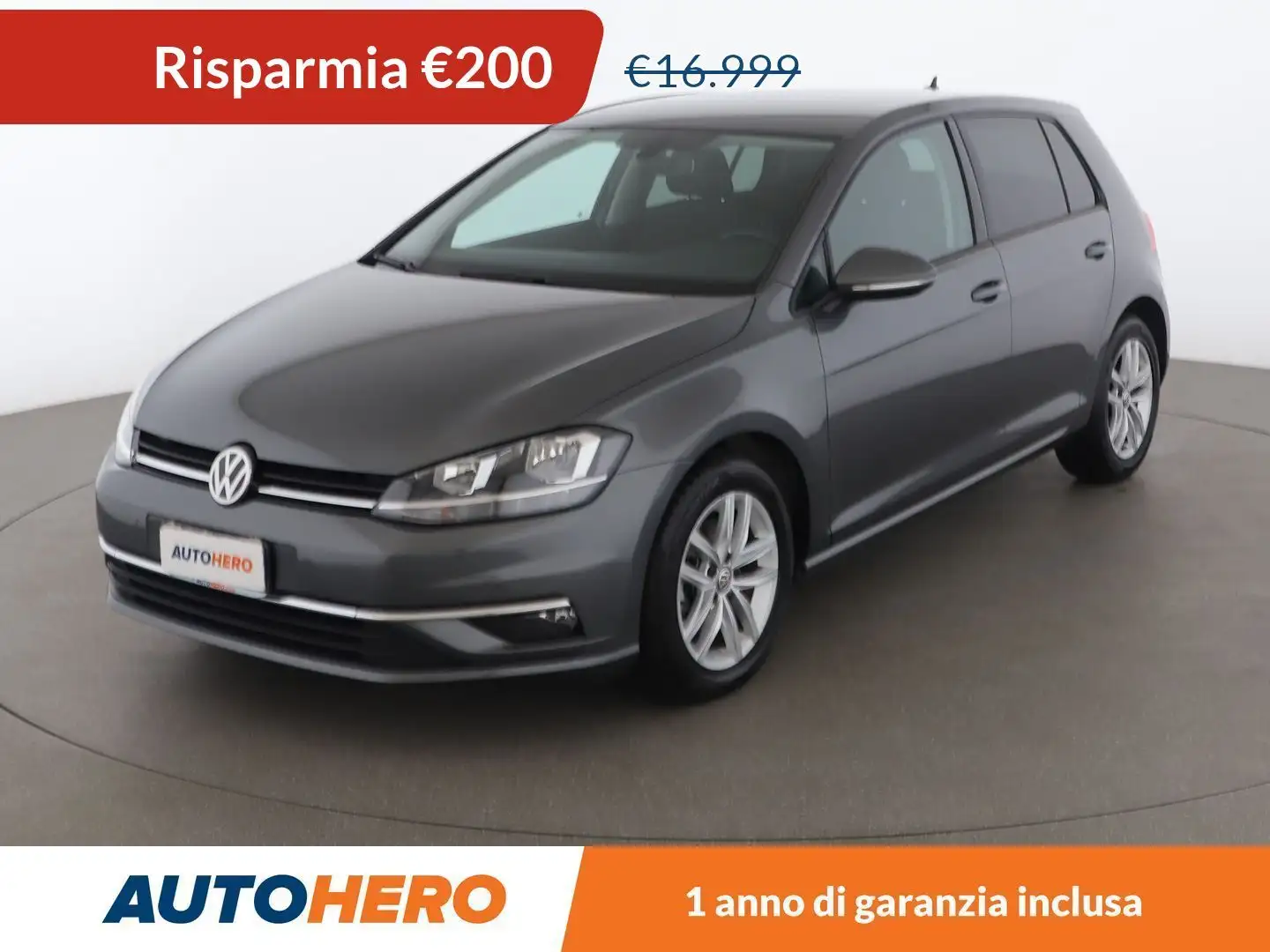 Volkswagen Golf 1.6 TDI Business 115CV DSG Grigio - 1